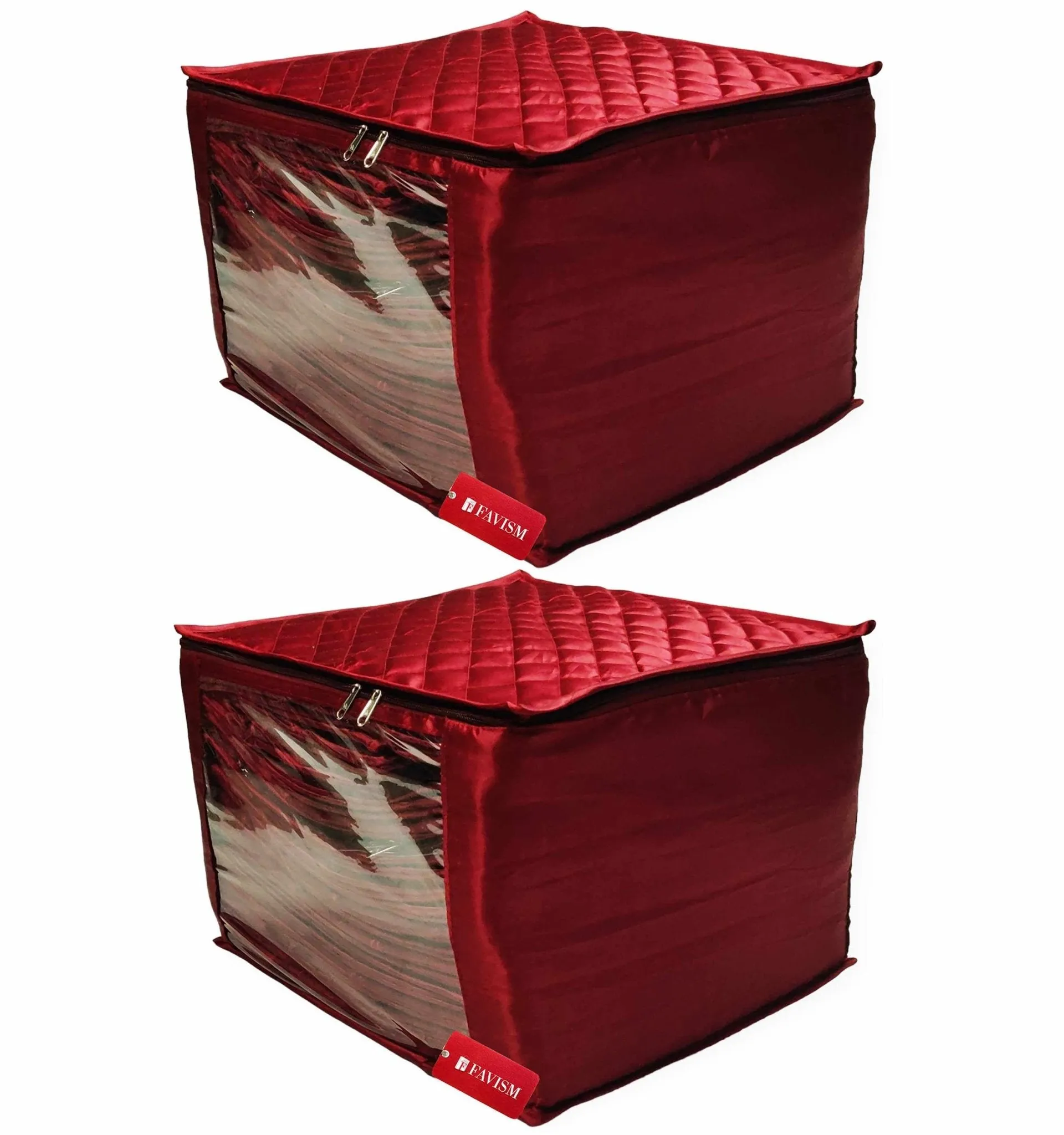 12" Satin big saree cover | closet storage combo pack of 2 pcs.