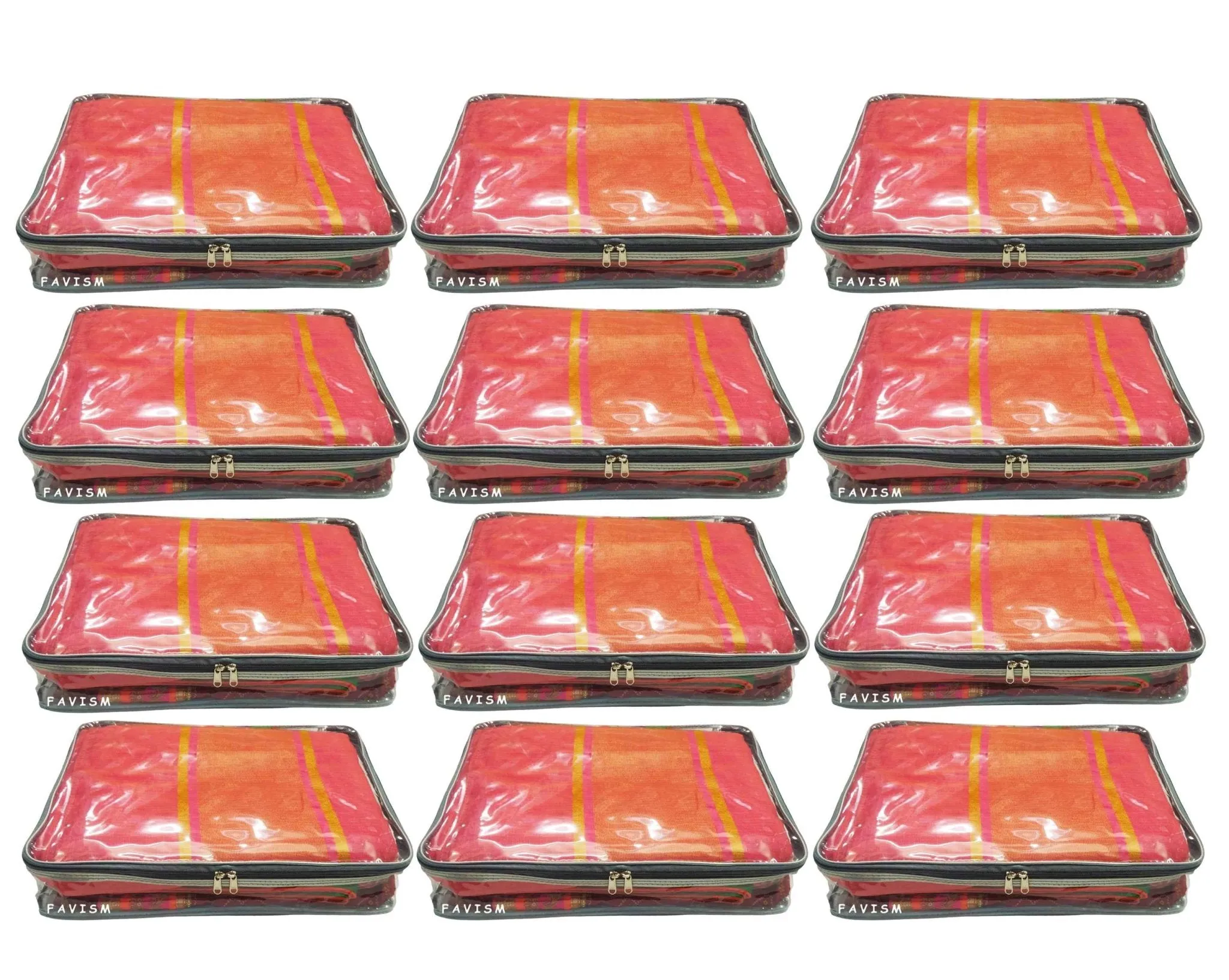 2.5" full transparent saree cover | closet organizer pack of 12 pcs.