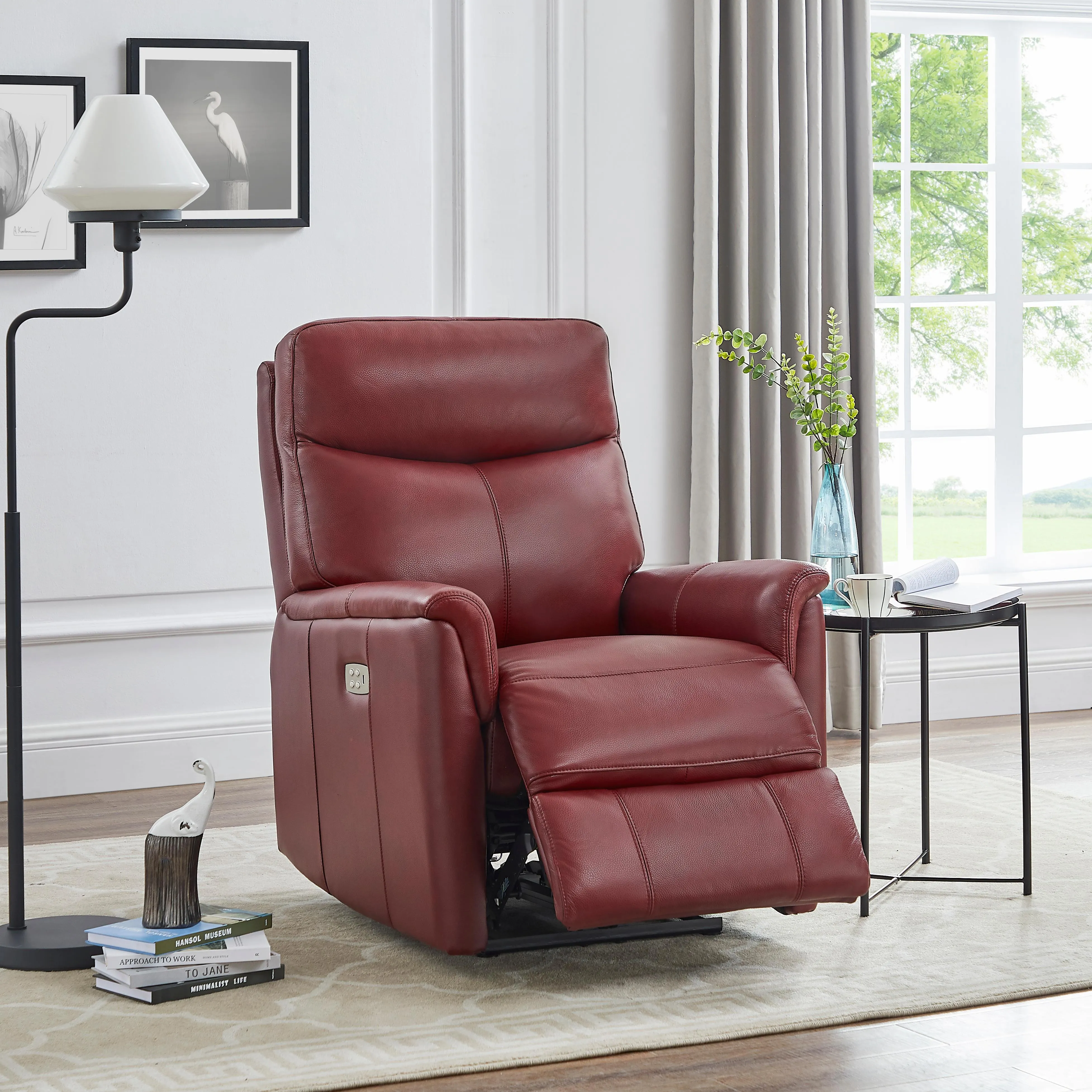 Amax Leather Columbia Power Leather Recliner 6915W-10P2-2169