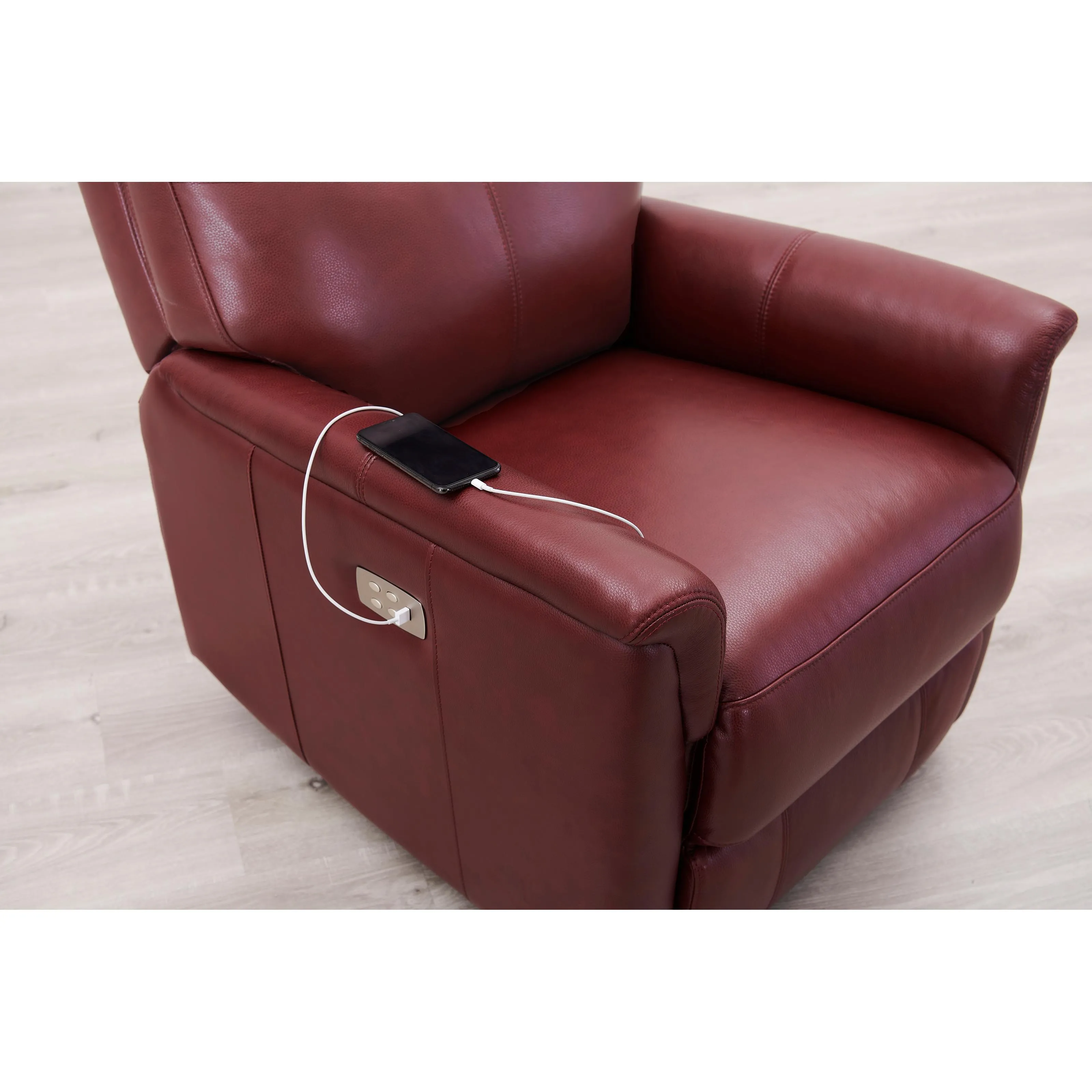 Amax Leather Columbia Power Leather Recliner 6915W-10P2-2169