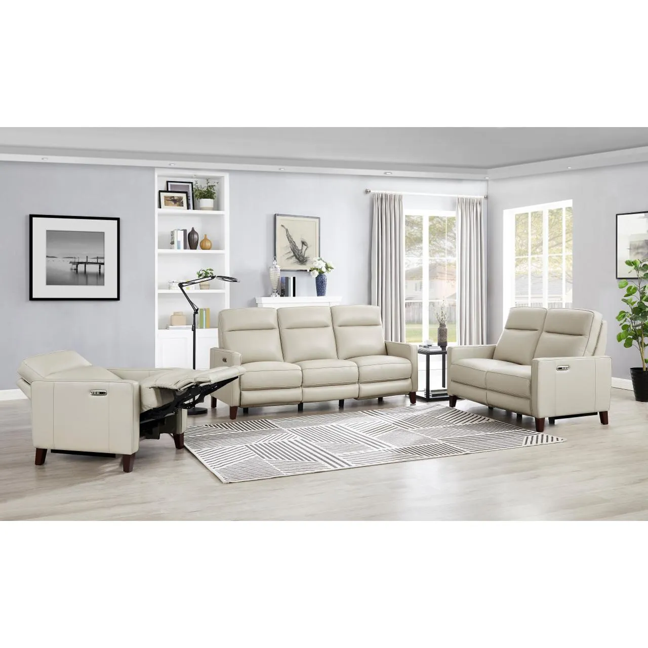 Amax Leather New Milan Power Reclining Leather Sofa 7171-30P2Z-2519-1S/7171-30P2Z-2519-2B