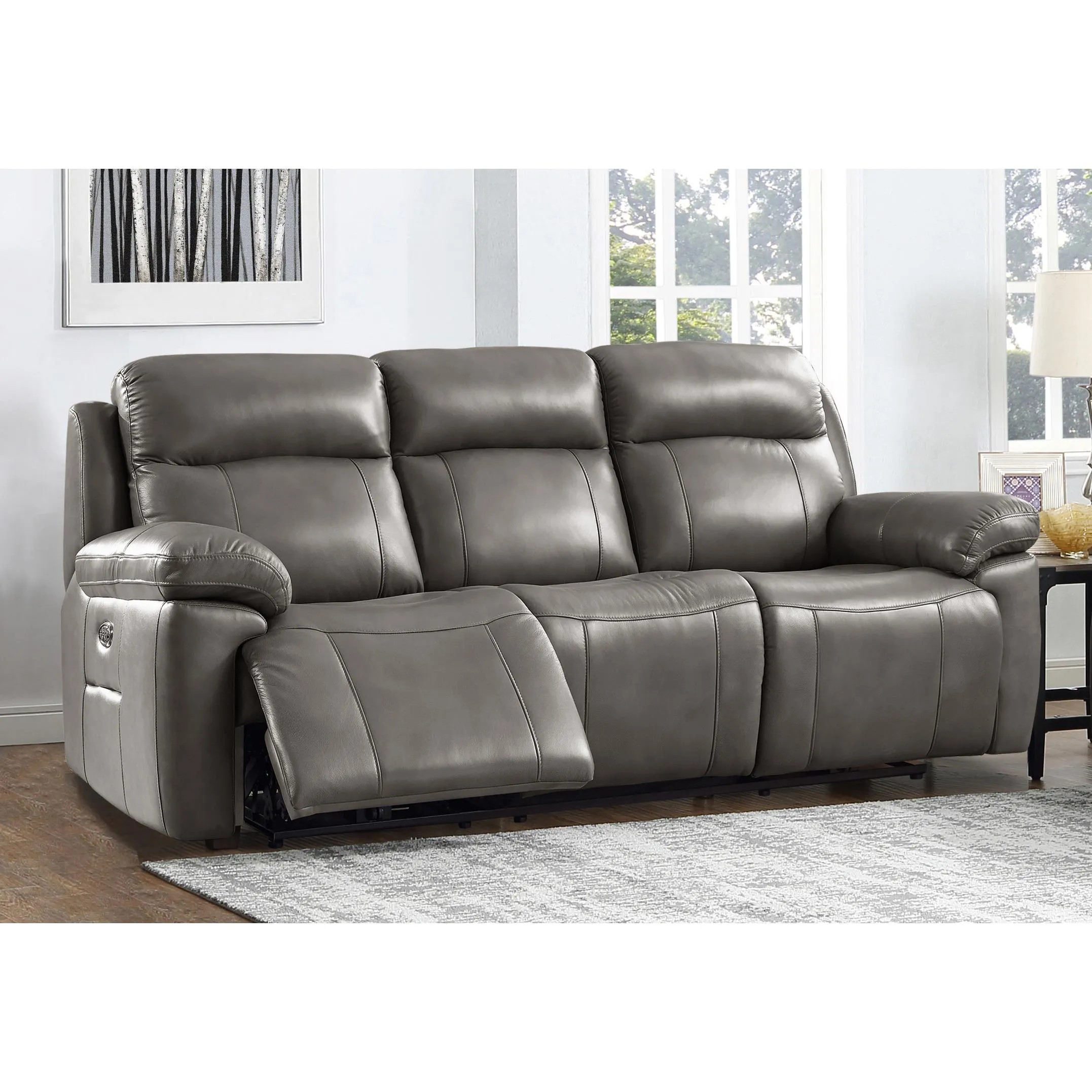 Amax Leather Sydney Power Reclining Leather Sofa 6565-30P3Z-2131A-1S/6565-30P3Z-2131A-2B