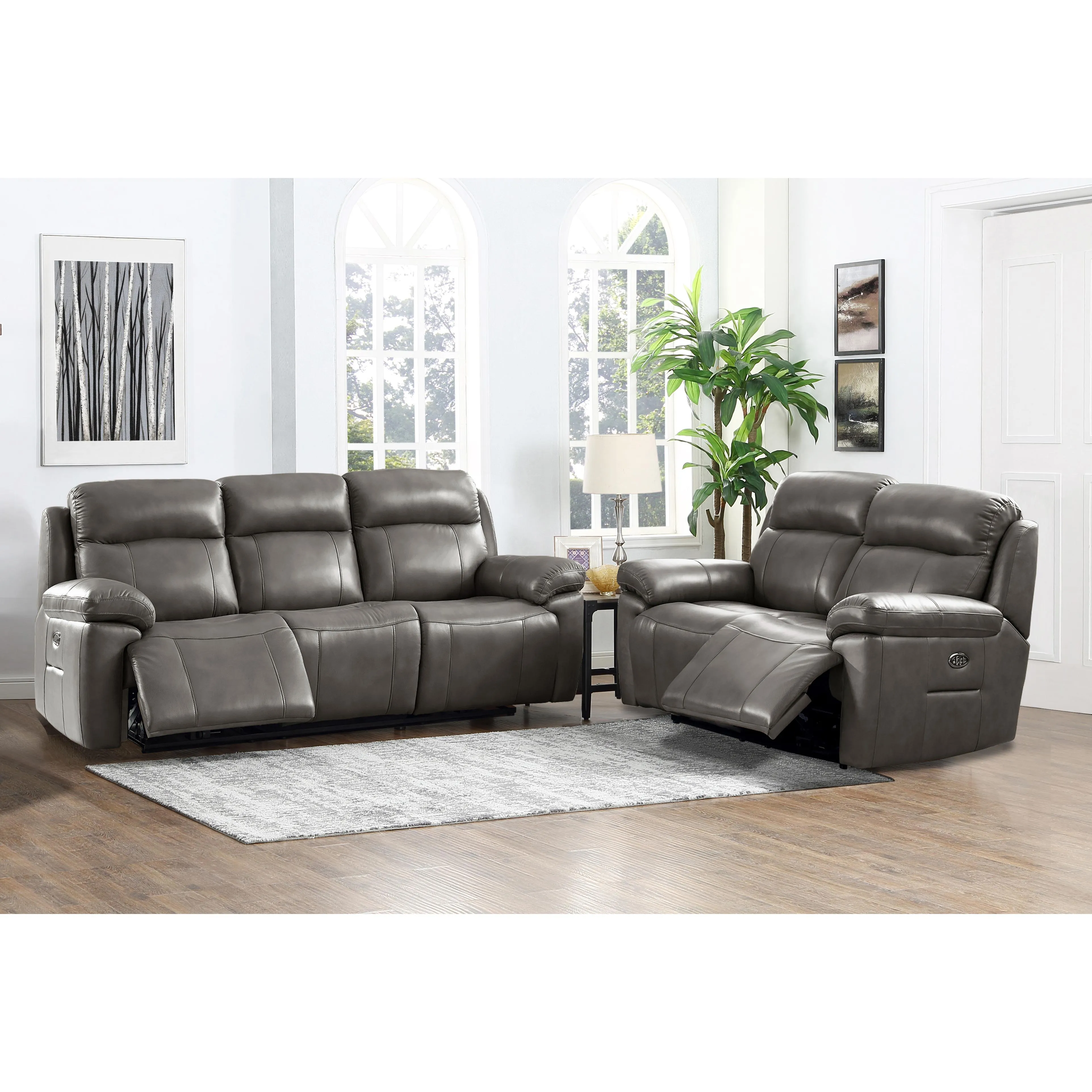 Amax Leather Sydney Power Reclining Leather Sofa 6565-30P3Z-2131A-1S/6565-30P3Z-2131A-2B