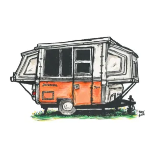 Apache Mesa Camper Art Print