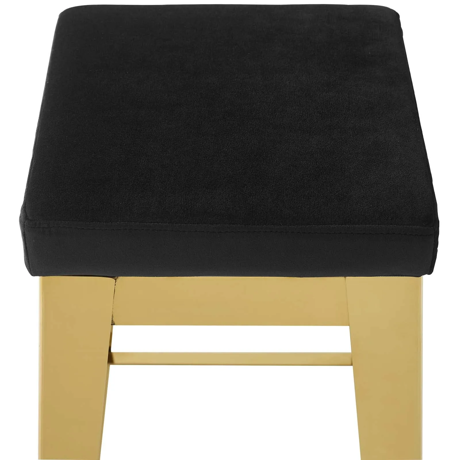 Arrive Gold Stainless Steel Performance Velvet Bar Stool