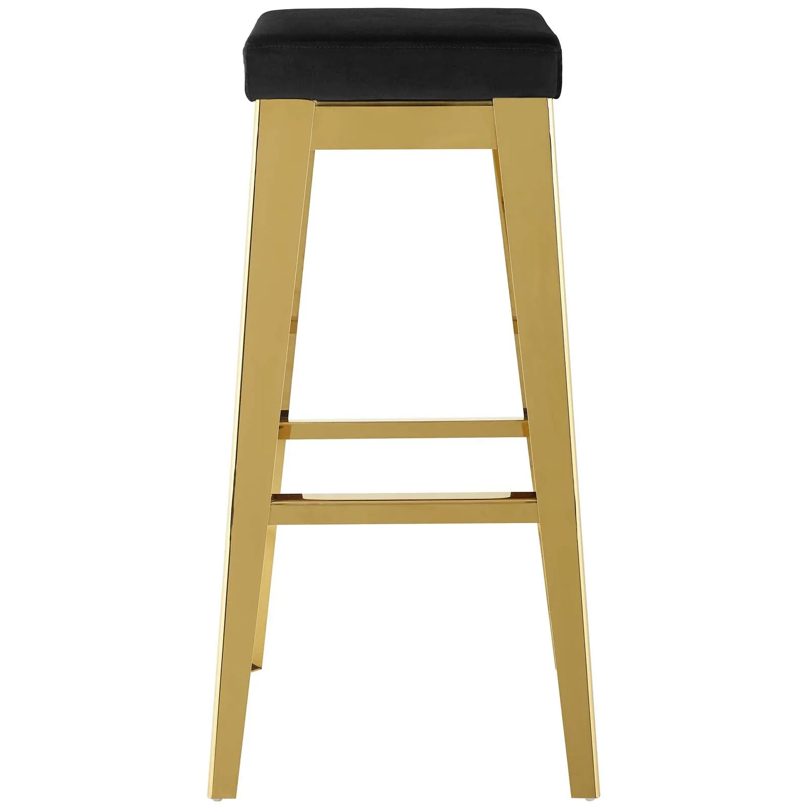 Arrive Gold Stainless Steel Performance Velvet Bar Stool