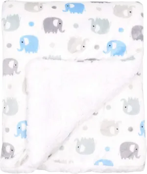 Baby Blanket Blue Elephant