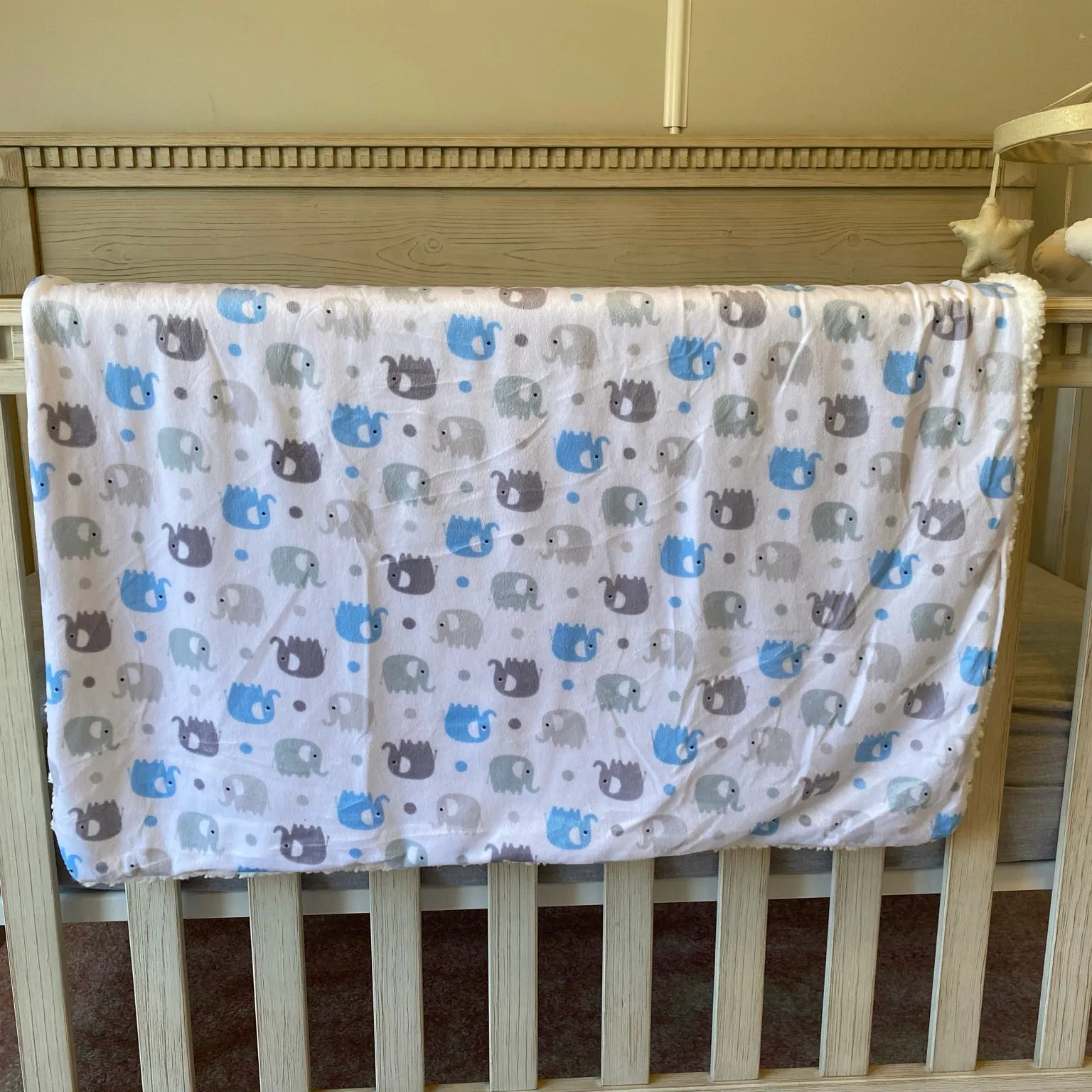 Baby Blanket Blue Elephant