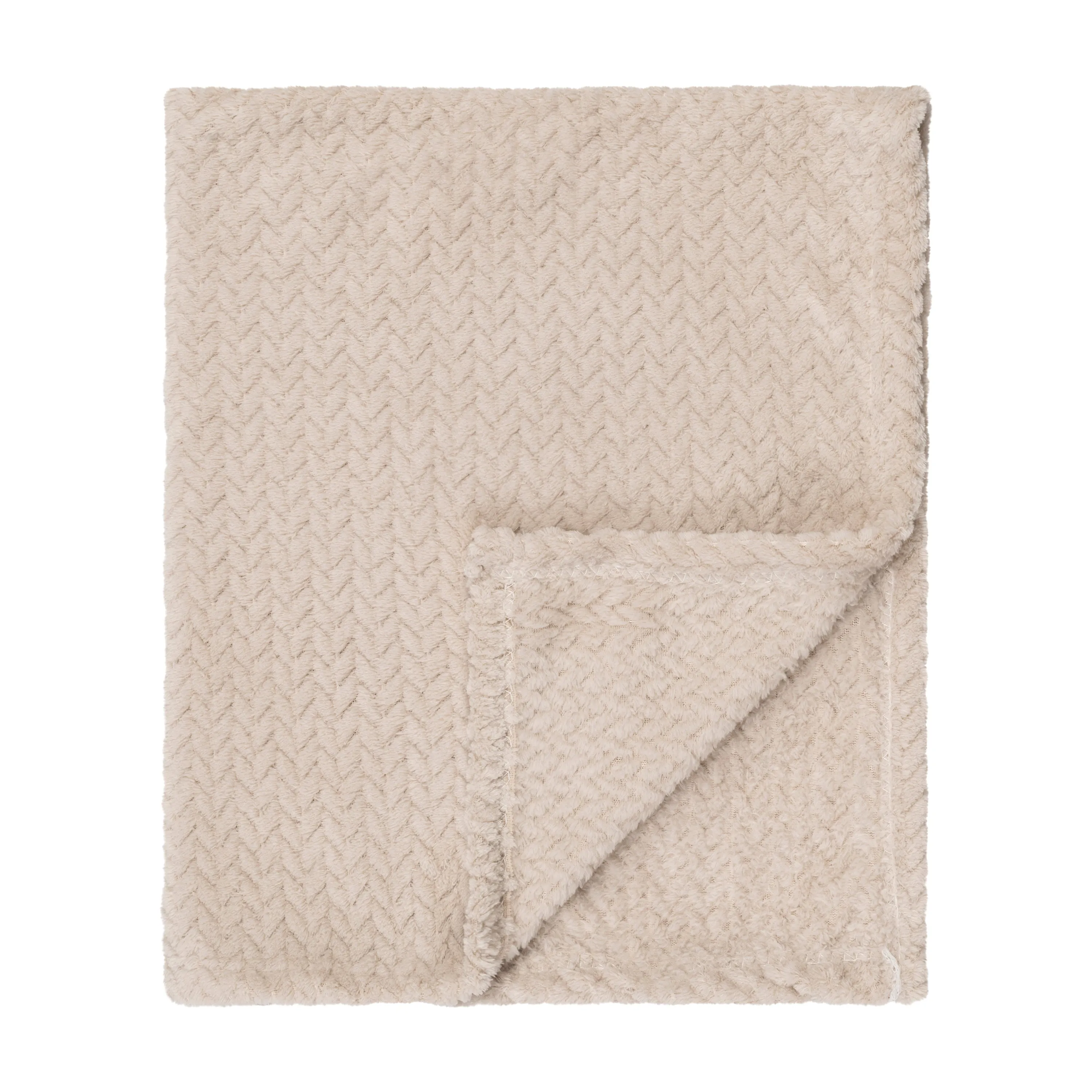 Baby Fleece Blanket - 30" by 40" - Dark Beige