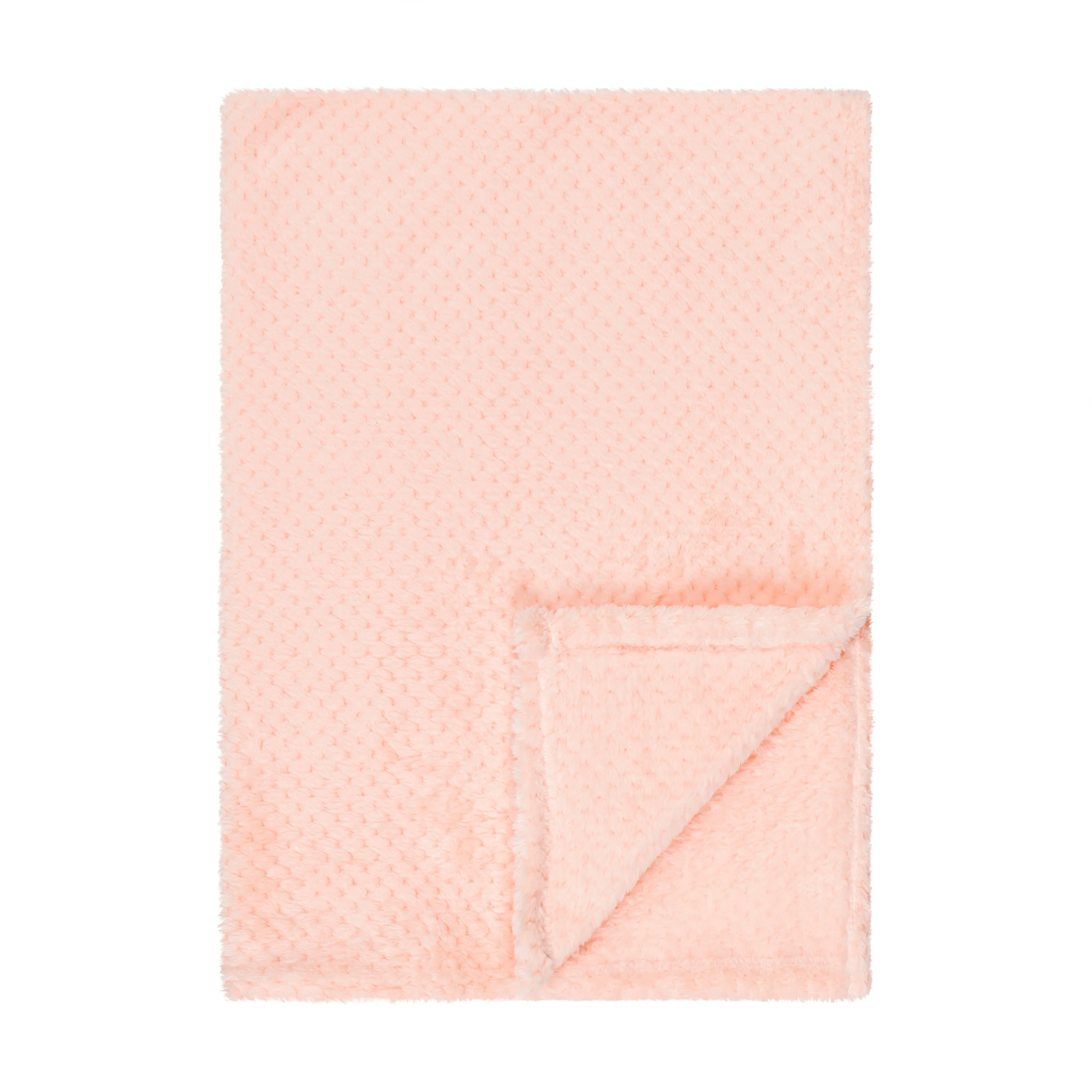 Baby Fleece Blanket - 30" by 40" - Light Pink