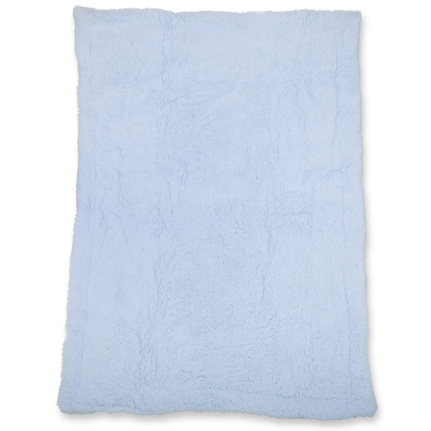 Baby Moo Bear In Pram Snuggly Bubble Blanket - Blue