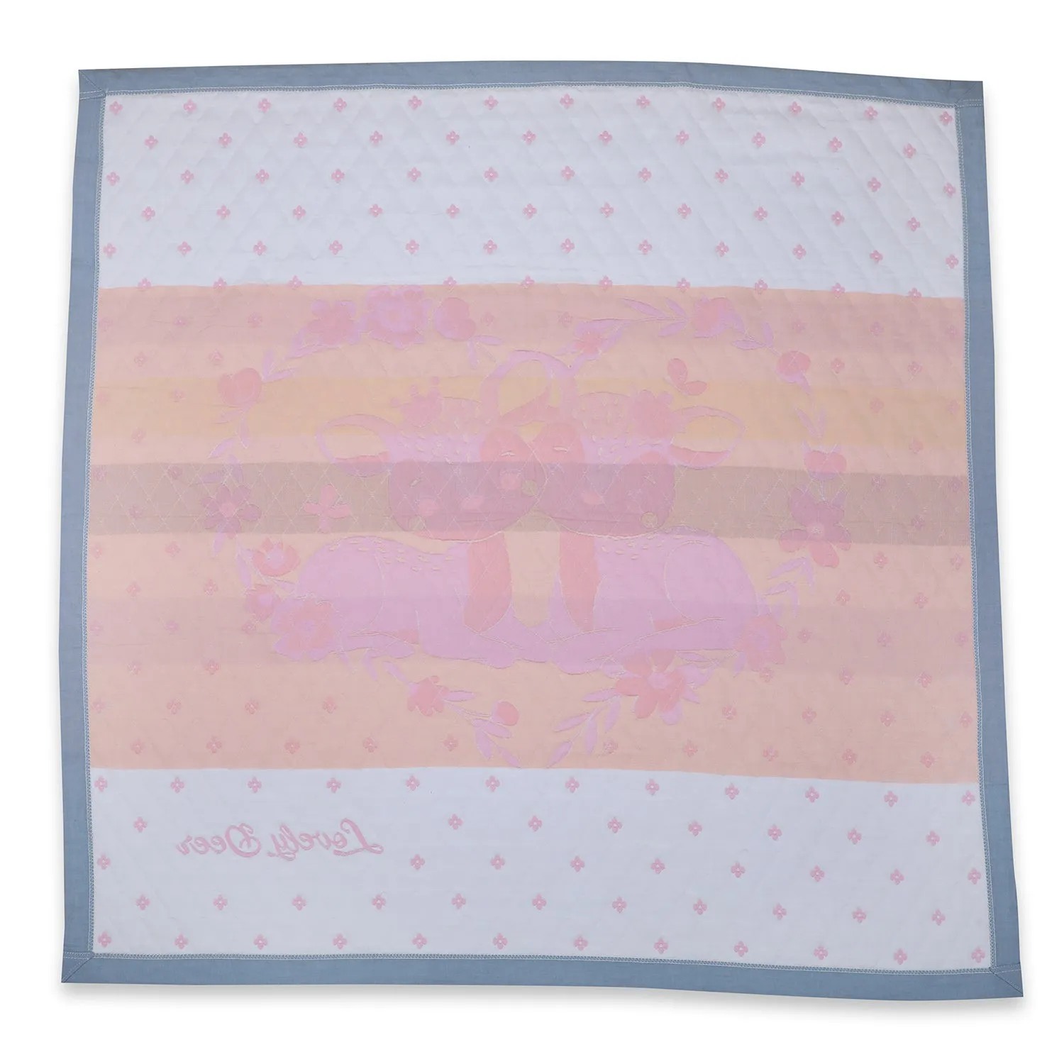 Baby Moo Deers In Love All Season Medium Muslin Blanket - Pink