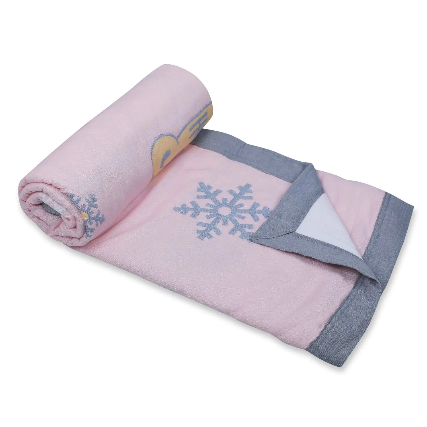 Baby Moo Tiger Trails All Season Medium Muslin Blanket - Pink