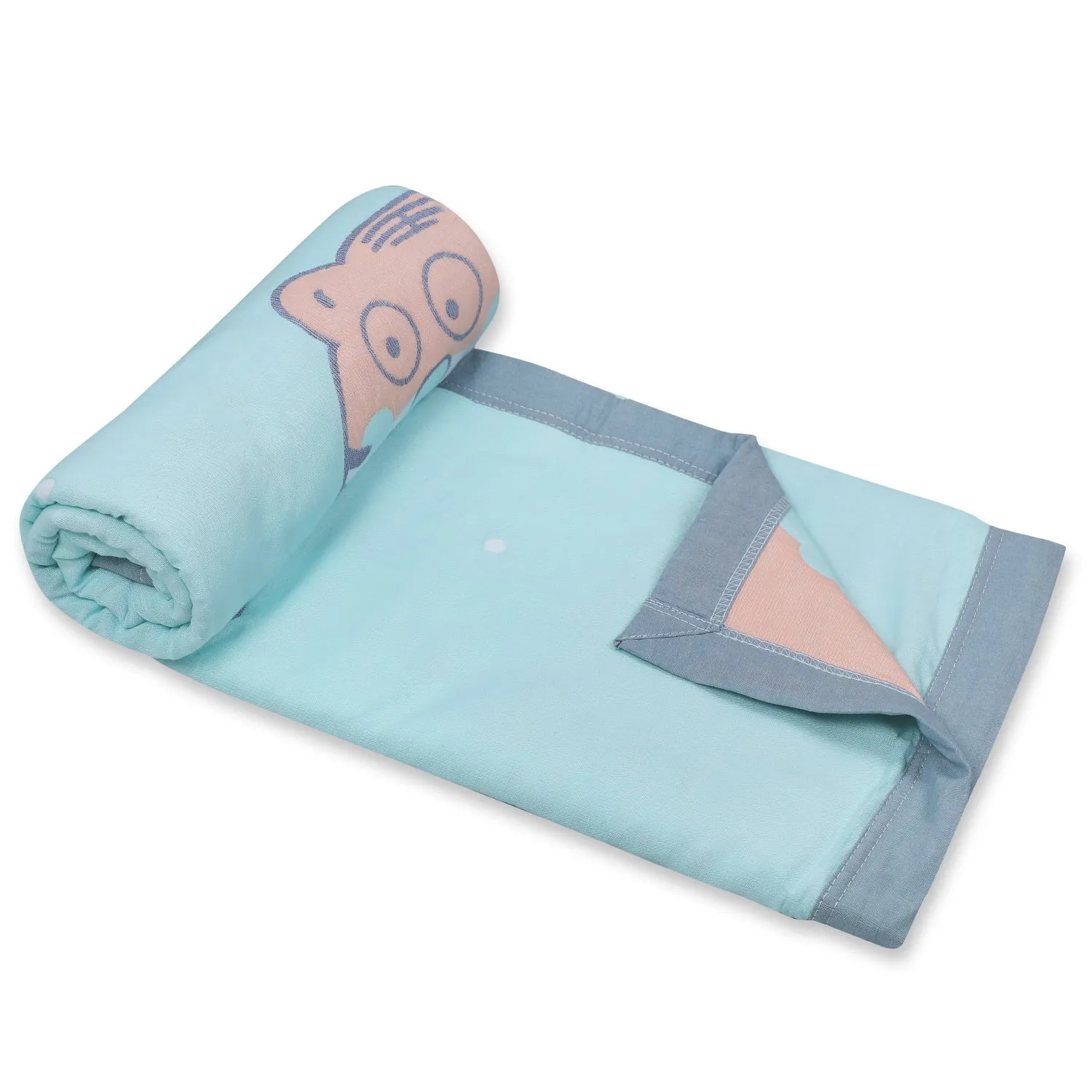 Baby Moo Wild Tiger All Season Medium Muslin Blanket - Mint Green