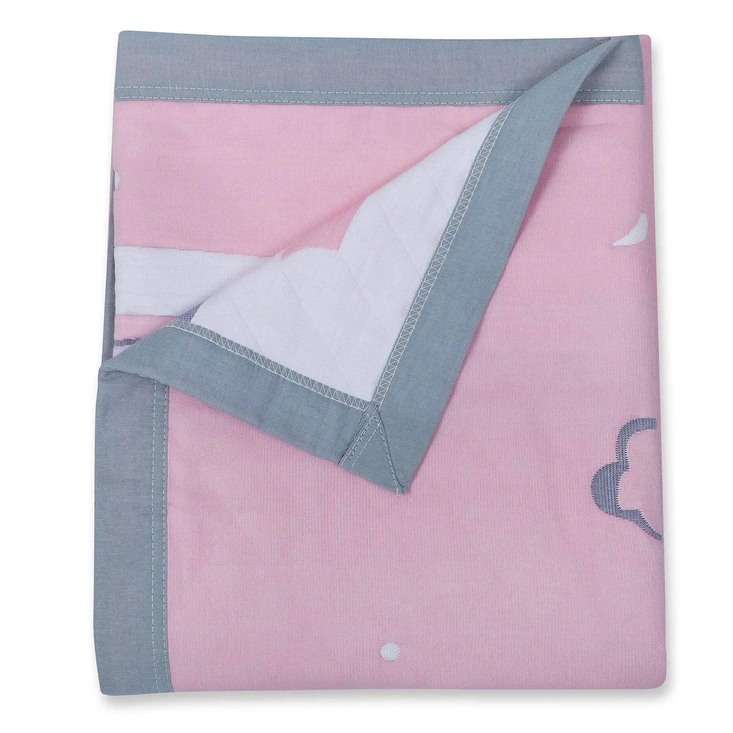 Baby Moo Wild Tiger All Season Medium Muslin Blanket - Pink