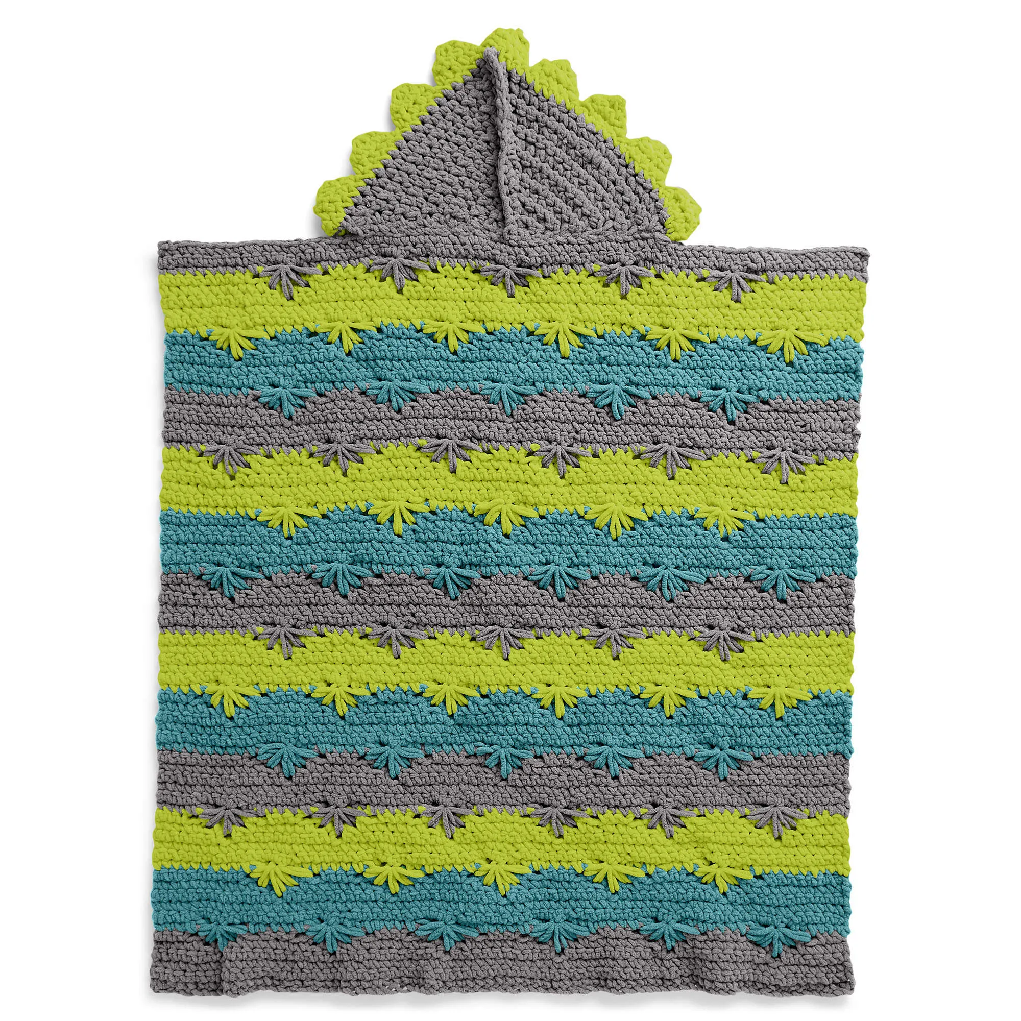 Bernat Dino Hood Crochet Blanket