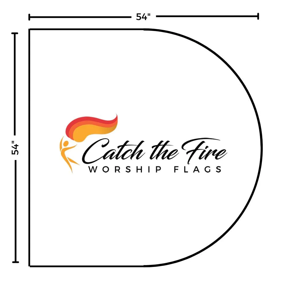 Blue Metallic Worship Flags