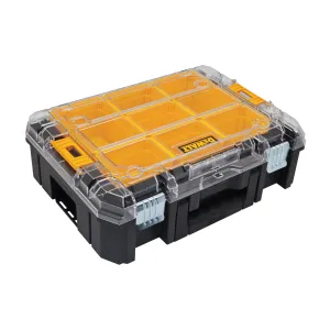 DeWALT DWST17805 Tool Organizer with Clear Lid, 17.16 in W, 5.65 in H, Plastic, Black