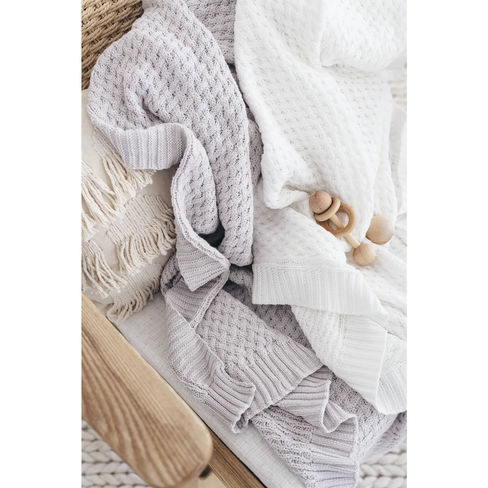 Diamond Knit Baby Blanket