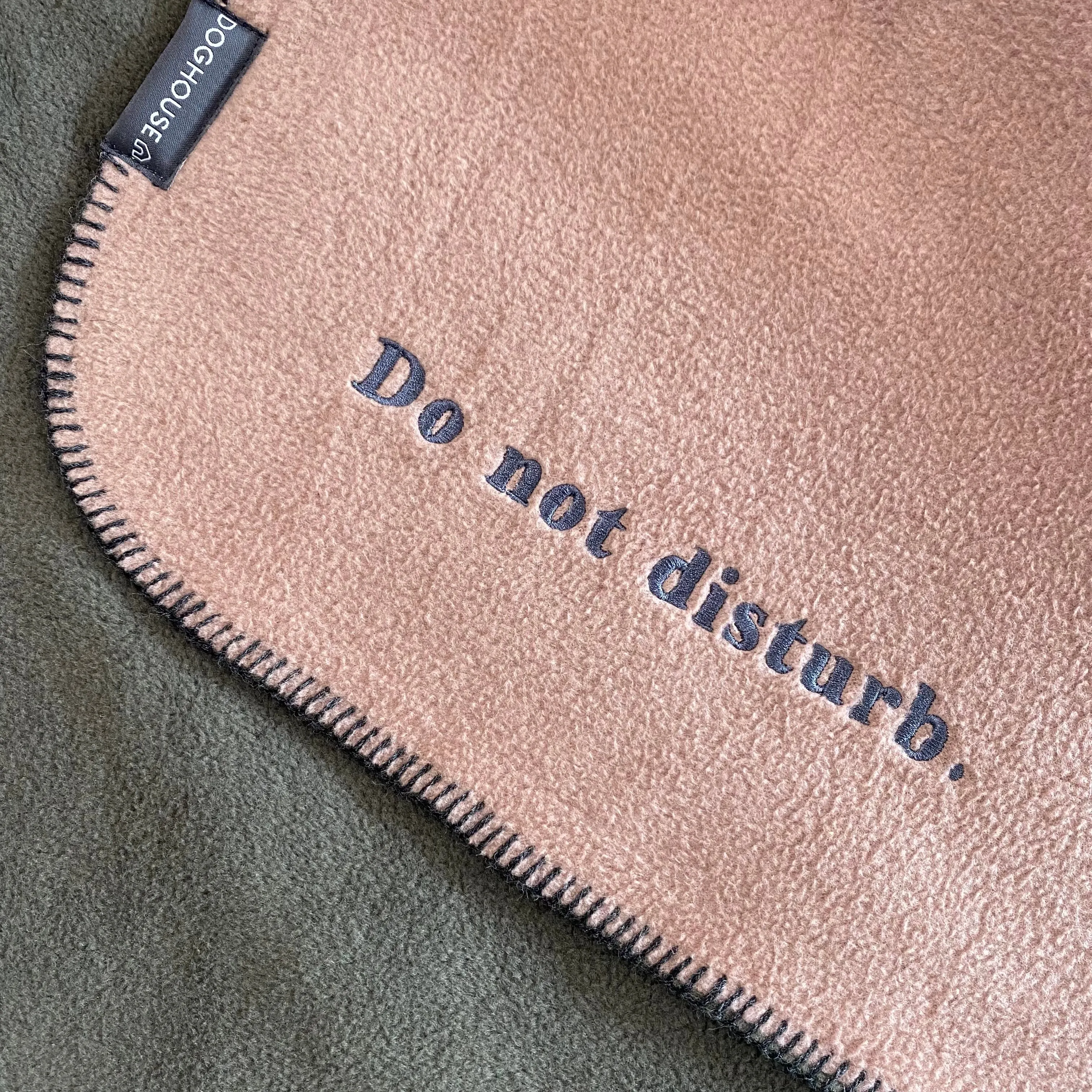 Doghouse Fleece Dog Blanket Statements