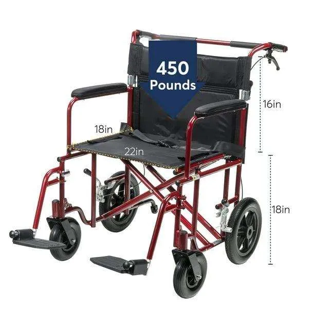 Drive Medical Bariatric Heavy Duty Transport Wheelchair