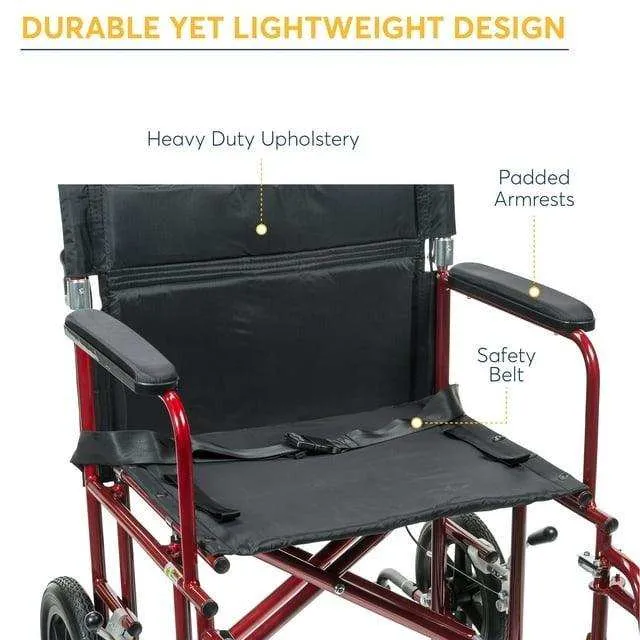 Drive Medical Bariatric Heavy Duty Transport Wheelchair