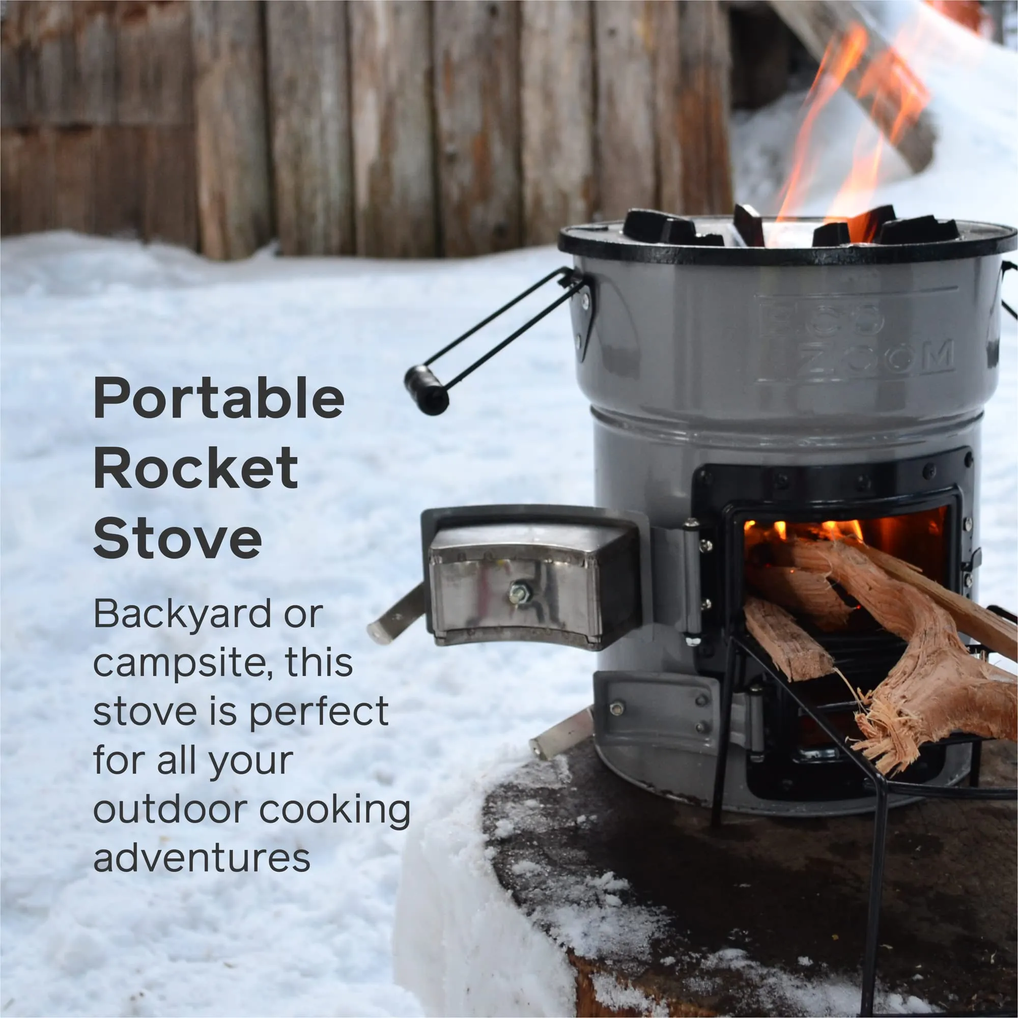 EcoZoom Rocket Stove Heavy Duty Portable Camp Stove for Outdoor Cooking, Versa Dual-Fuel (Wood & Charcoal)