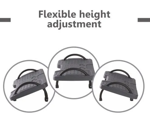 Ergoshopping Rubber Adjustable Height Ergonomic Footrest (FR01)