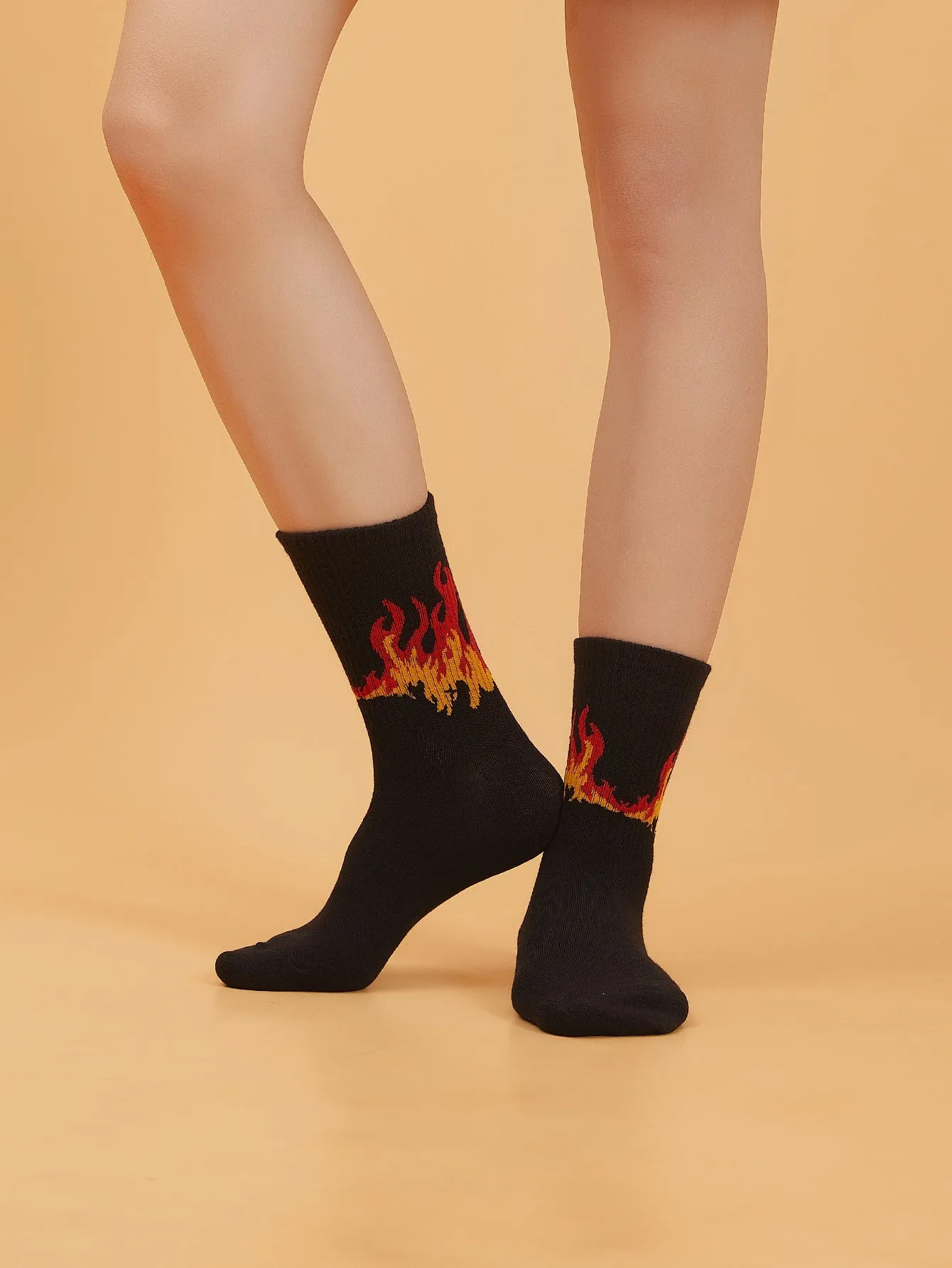 Fire Pattern Socks Funny Socks for Women Novelty Socks Funky Socks Gift for Her