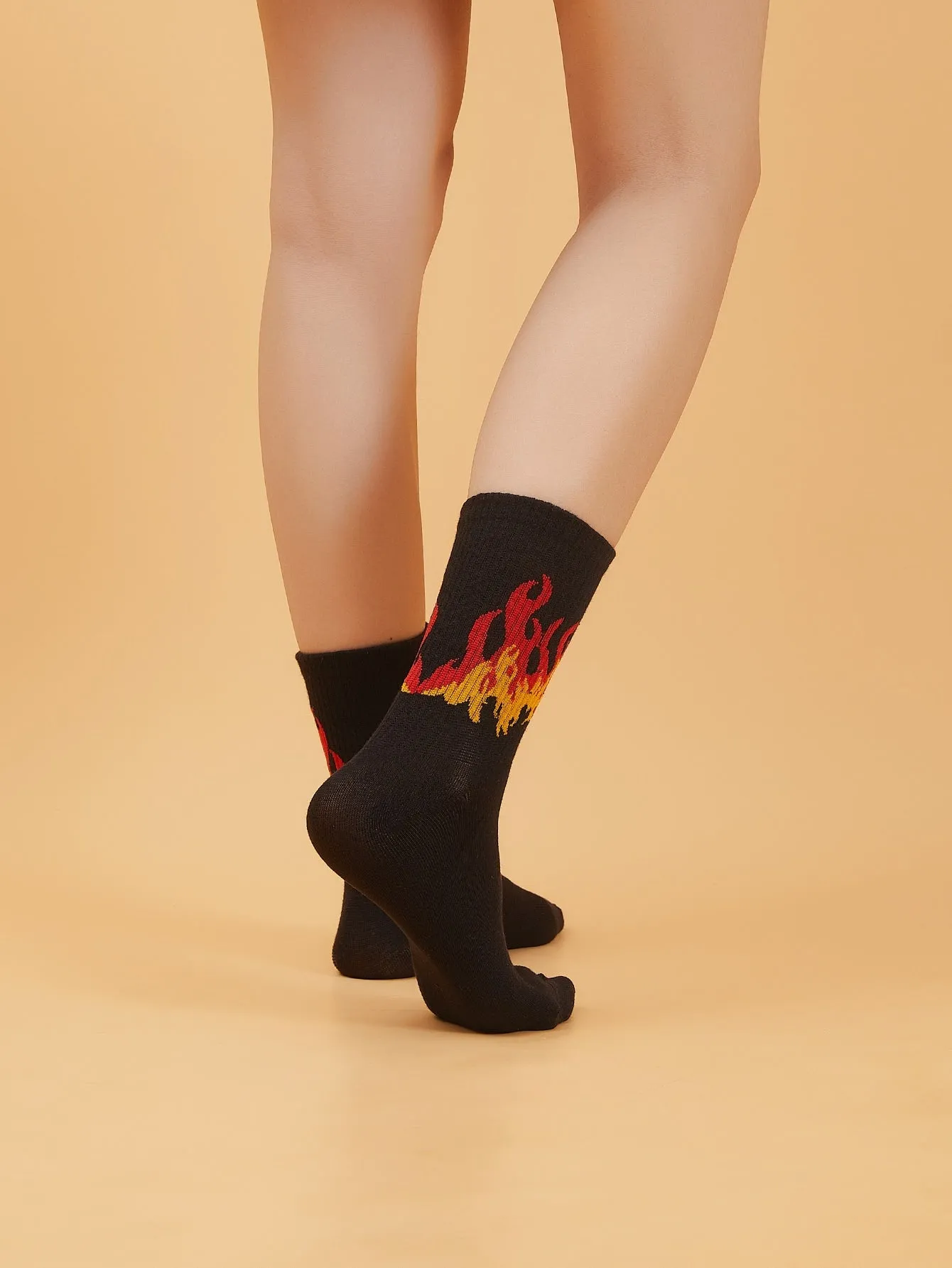 Fire Pattern Socks Funny Socks for Women Novelty Socks Funky Socks Gift for Her