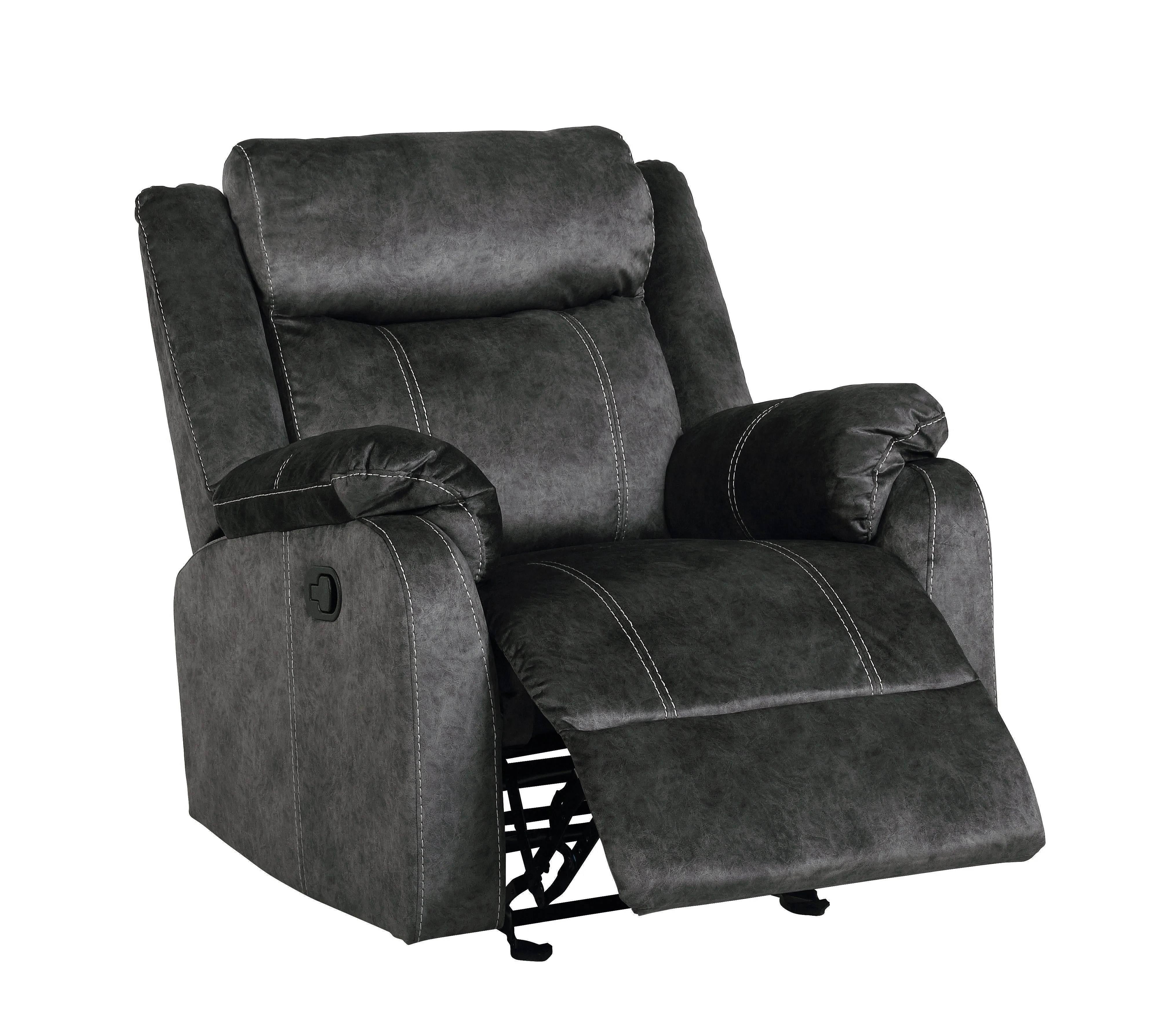 Grey GLIDER RECLINER U7303C-DOMINO GRANITE-GR