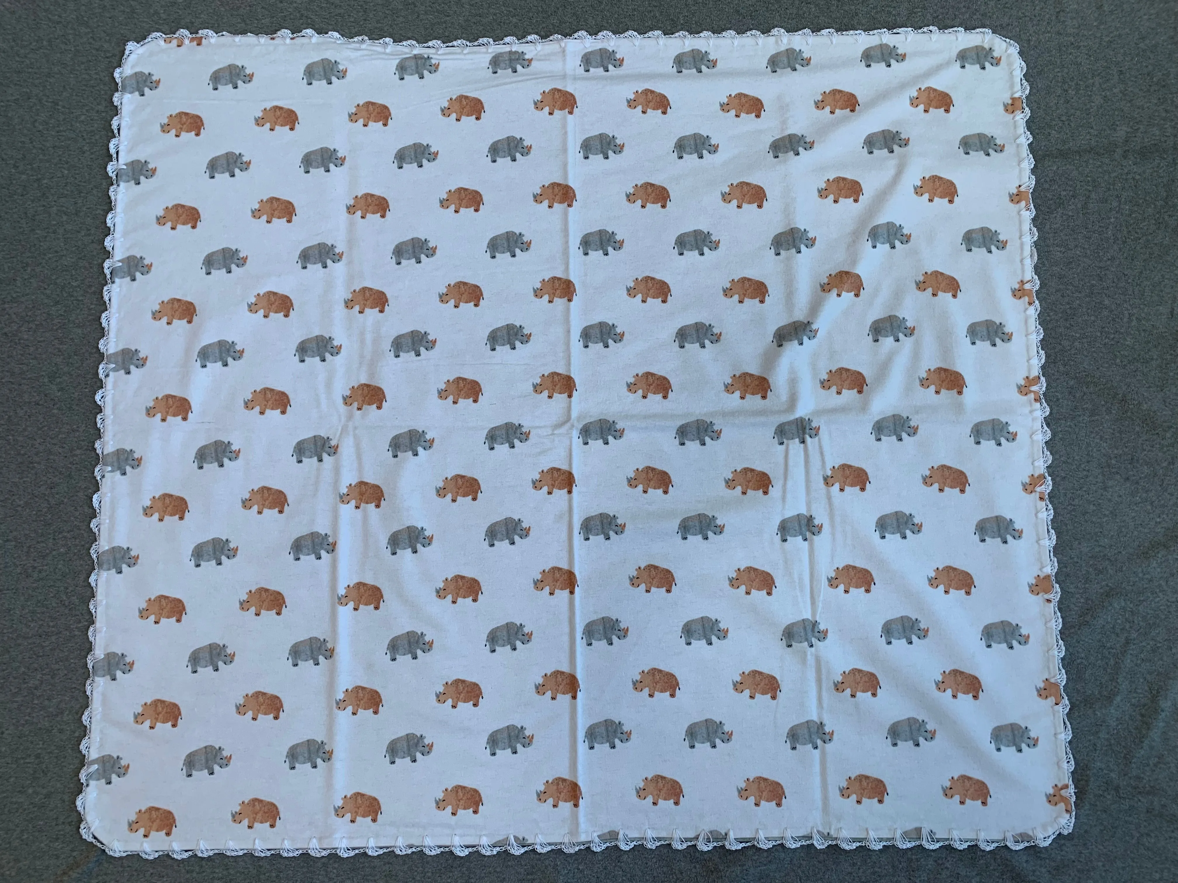 Handmade Reversible double sided Baby Blanket