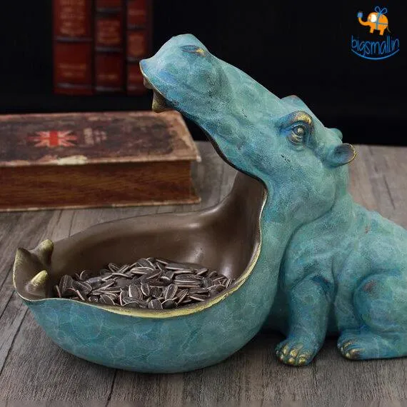 Hippopotamus Storage Table Decorative