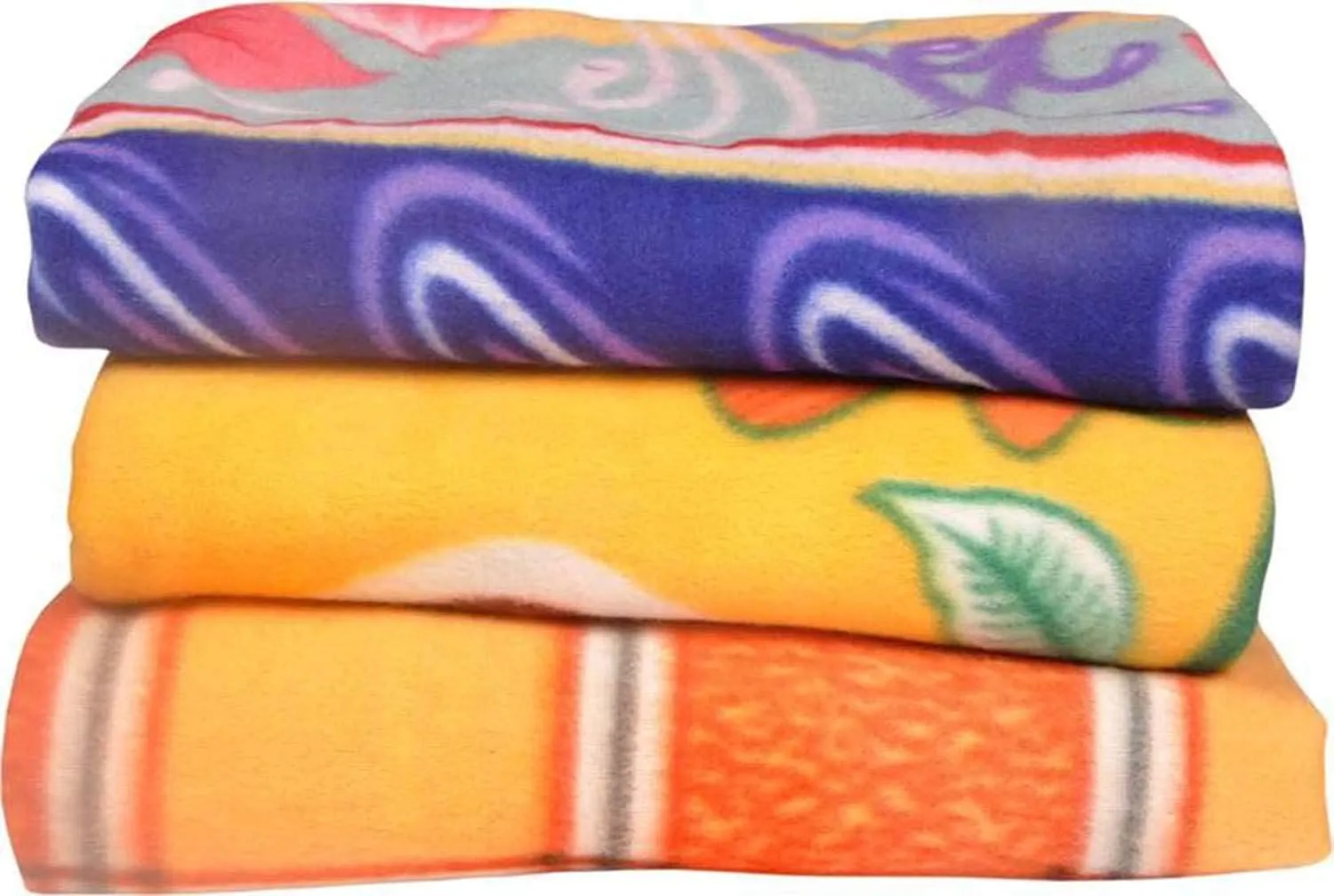 Krystle Printed Single Bed Fleece Blanket Set of 10