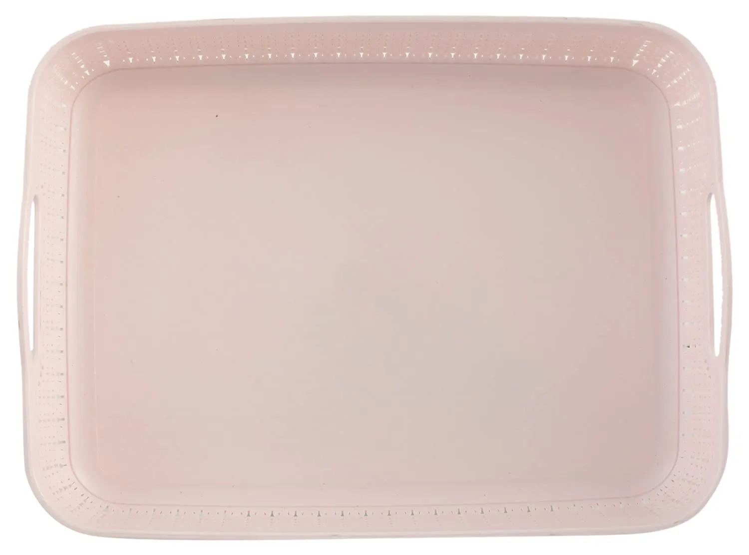 Kuber Industries Q-3 Designer Plastic Storage Basket For Store Fruits, Vegetables, Magazines, Cosmetics, Stationary Pack of 2 (Pink)-50KM01468