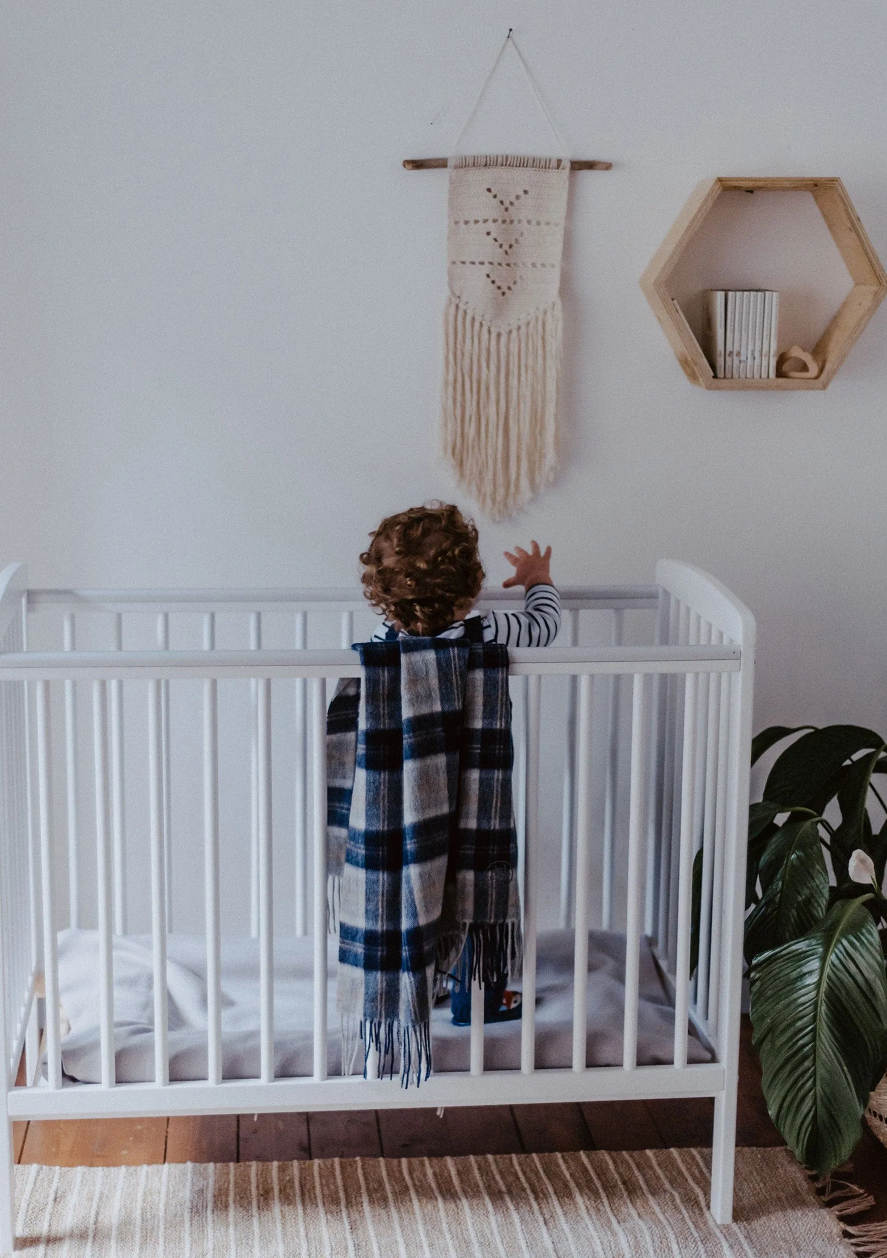 Lambswool Baby Blanket in Bannockbane Silver Tartan