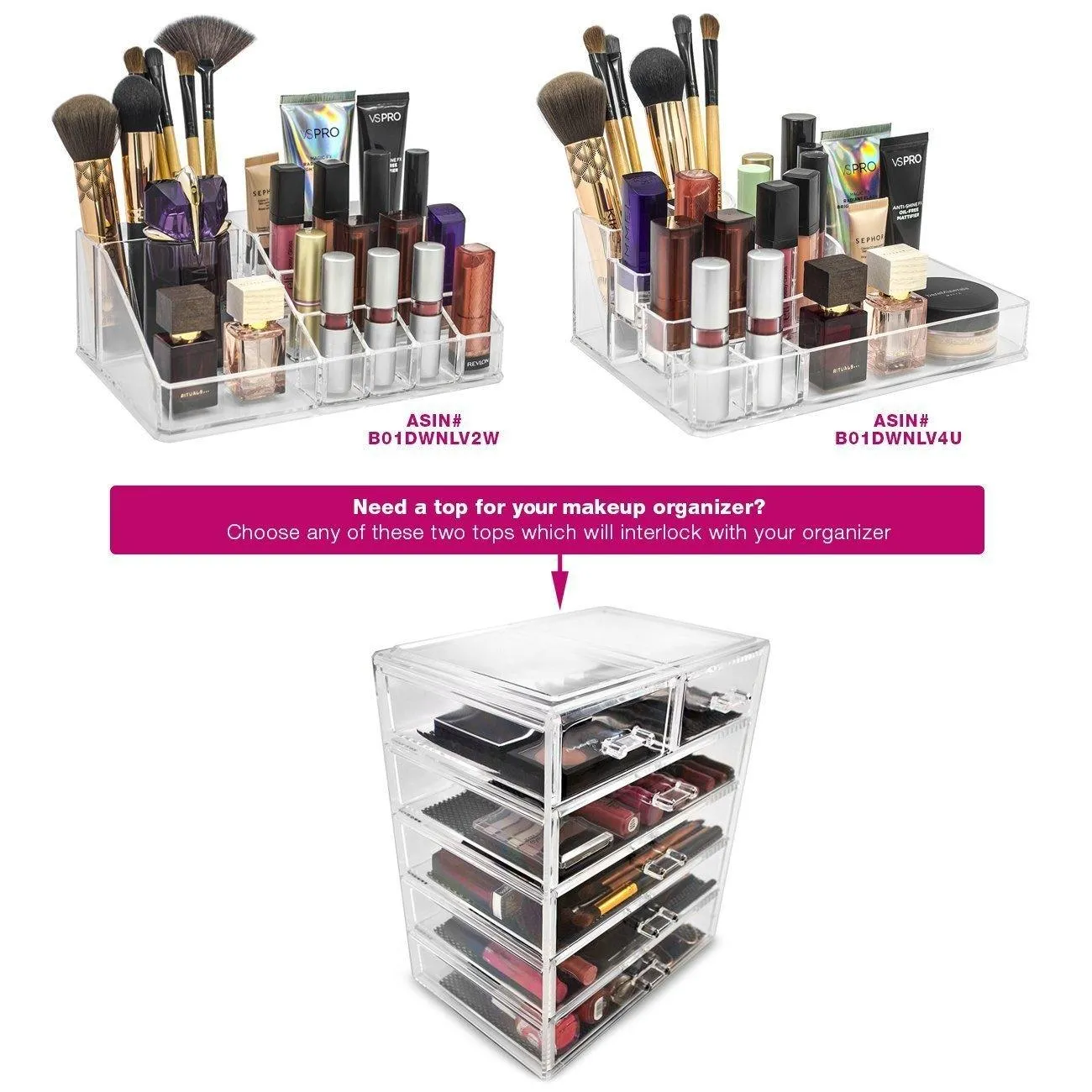 Makeup Organizer Drawer Set (6 Drawer)