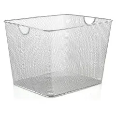 Mesh Open Bin Storage Basket Organizer  15x12x10.8" 1pc