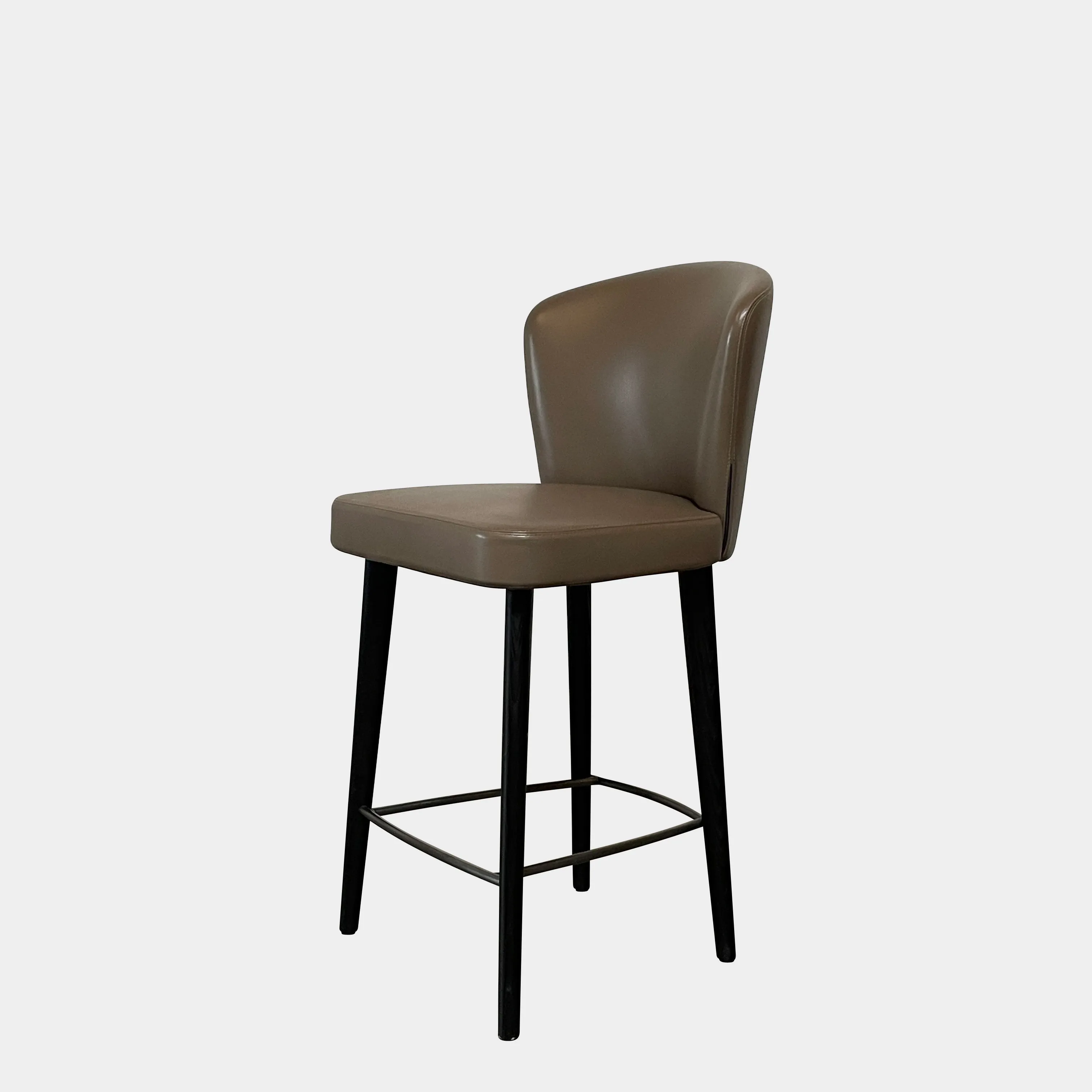 Minotti Aston Counter Stool Set in Dark Taupe