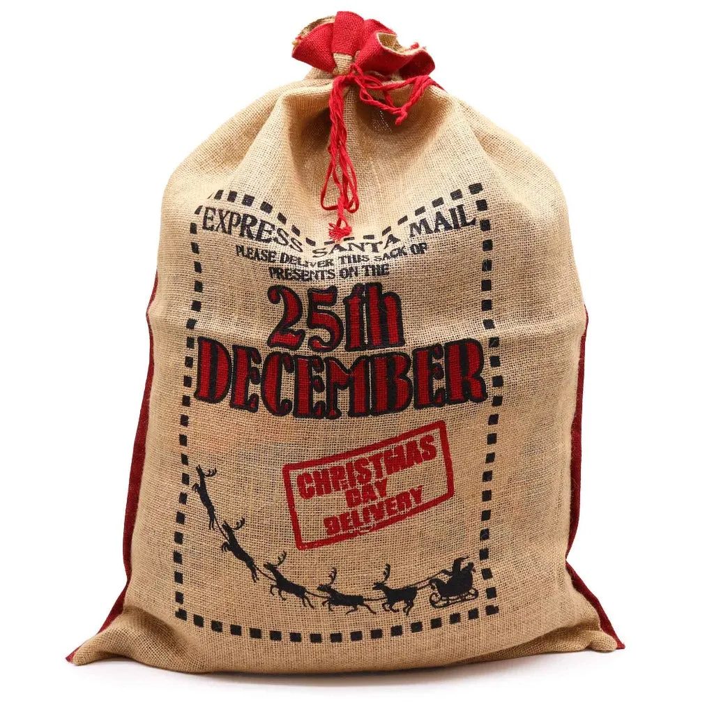 Reusable Christmas Present Bags - Santa Sacks - Natural Xmas Stockings