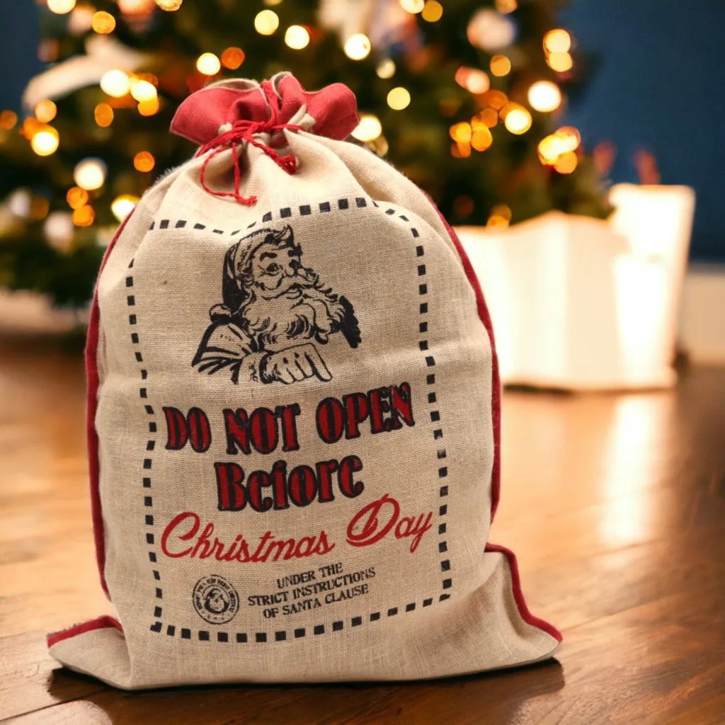 Reusable Christmas Present Bags - Santa Sacks - Natural Xmas Stockings