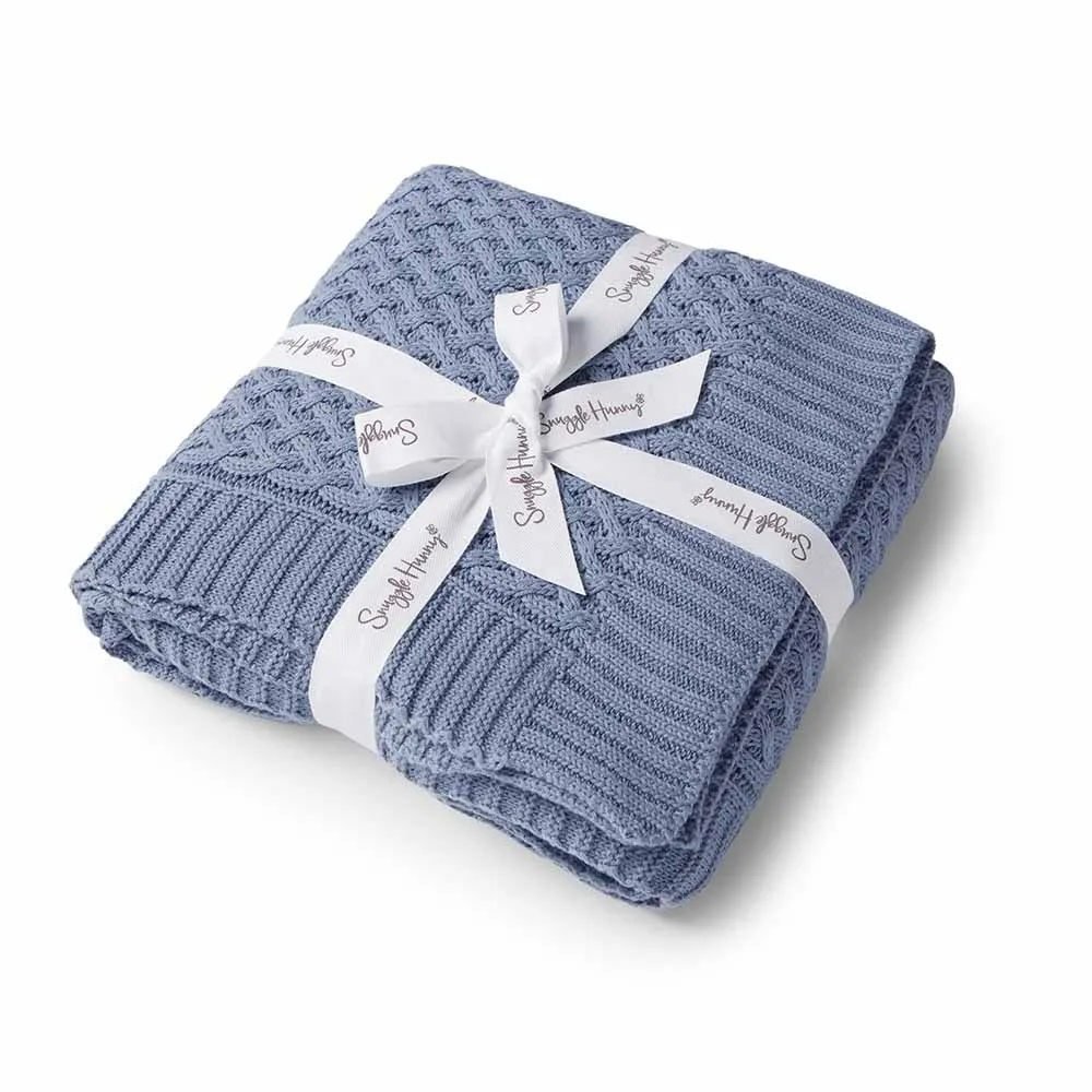 River Diamond Knit Organic Baby Blanket