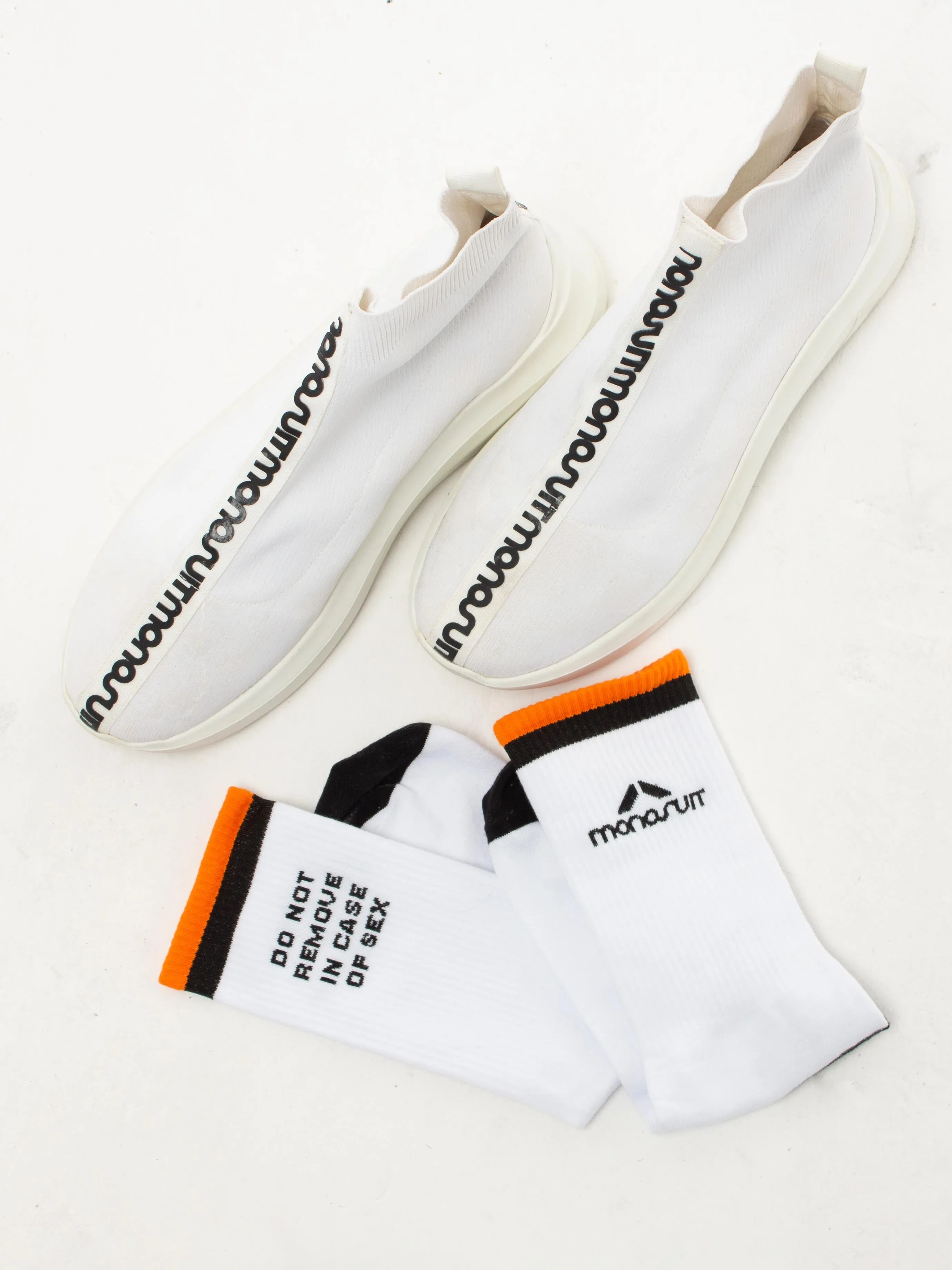 SOCKS Sacks White/Orange