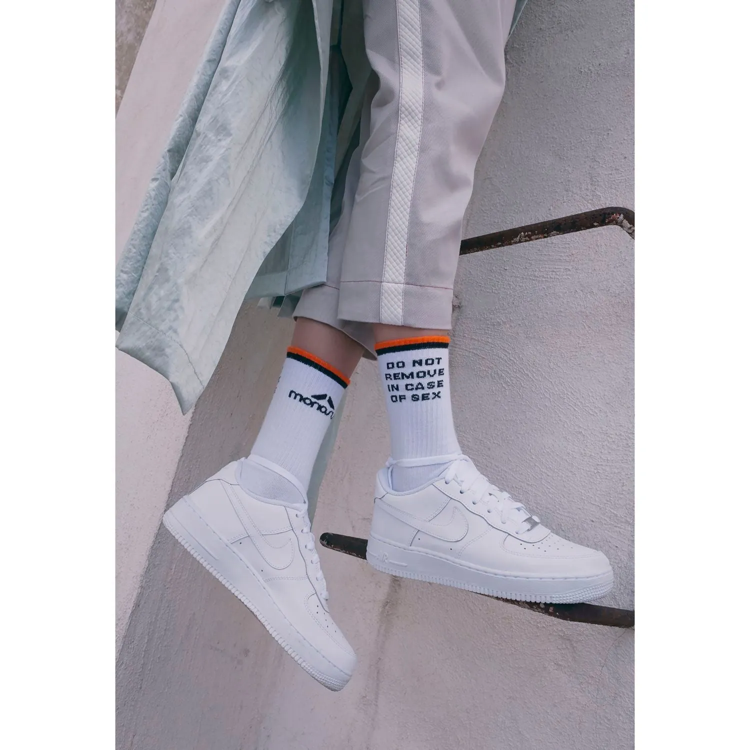 SOCKS Sacks White/Orange