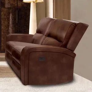 SOTERIOS Power Loveseat, Medium Brown