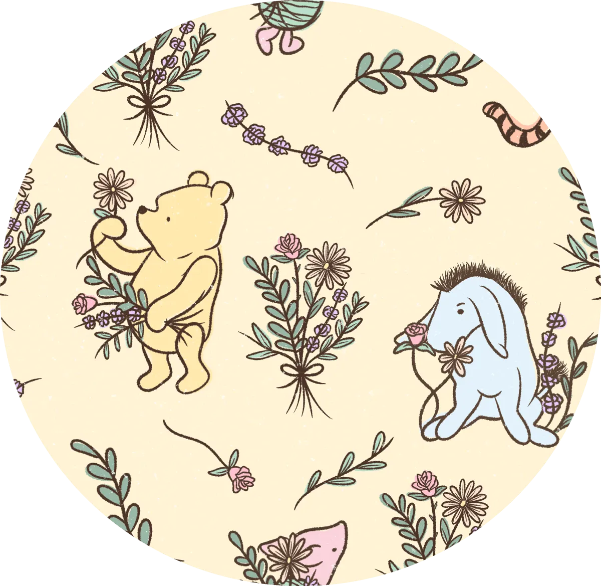 Spring Fever Flowers for Pooh - Bamboo Blankets