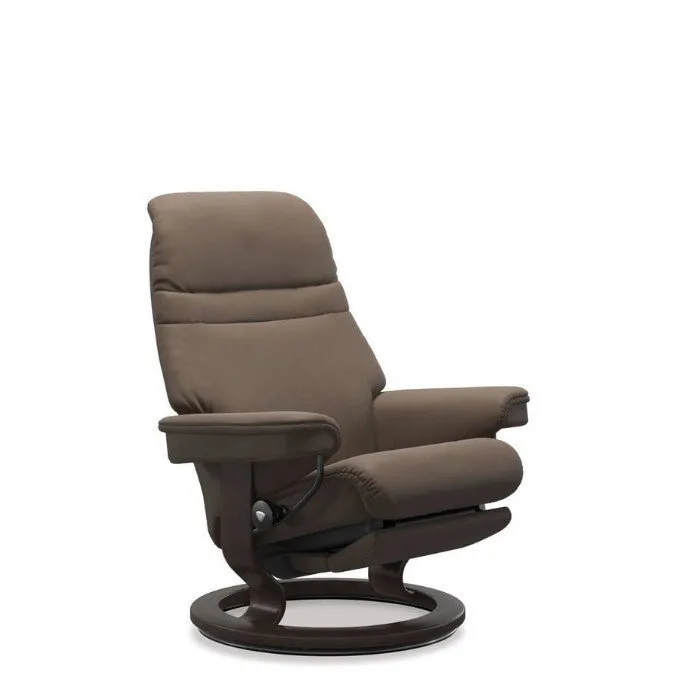 Stressless® Sunrise Large Leather Recliner - Classic Power - Special Buy (Batick Batick Mole)