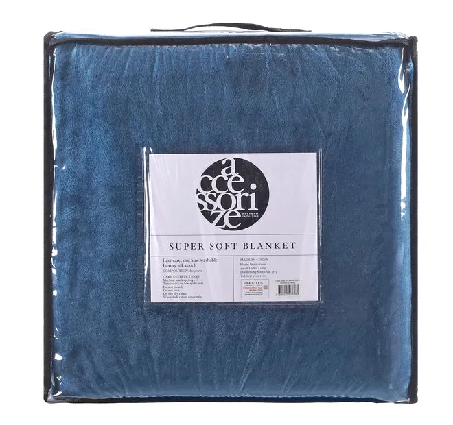 Super Soft Blanket Range Ink Blue