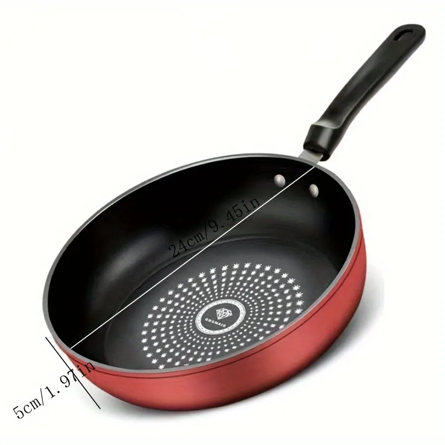 Versatile Non-Stick Frying Pan - 26cm/10.24'' Cast Iron Skillet for Gas & Induction Stoves, Perfect for Pancakes & More, Easy Clean