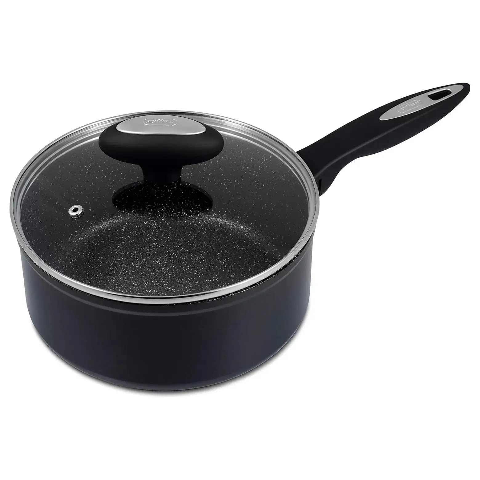 Zyliss Ultimate Non-Stick Saucepan With Lid For All Hobs Black